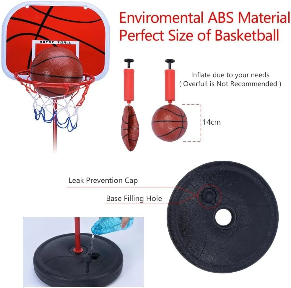 حلقه بسکتبال کودکان AMERTEER، حلقه بسکتبال 0.5 متری تا 1.5 متری برای کودکان 3 تا 12 سال، حلقه بسکتبال کودکان مناسب فضای داخلی و خارجی، هدف بسکتبال برای کودکان کوچک