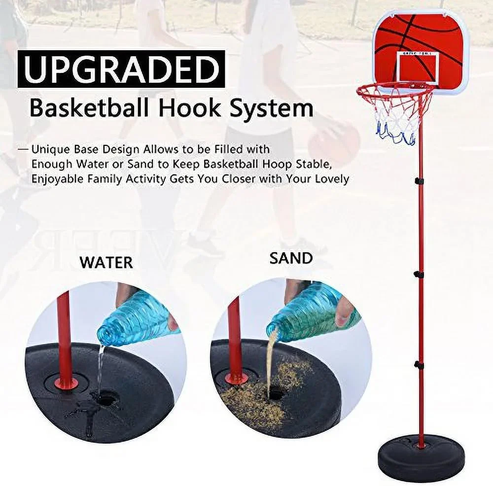 حلقه بسکتبال کودکان AMERTEER، حلقه بسکتبال 0.5 متری تا 1.5 متری برای کودکان 3 تا 12 سال، حلقه بسکتبال کودکان مناسب فضای داخلی و خارجی، هدف بسکتبال برای کودکان کوچک