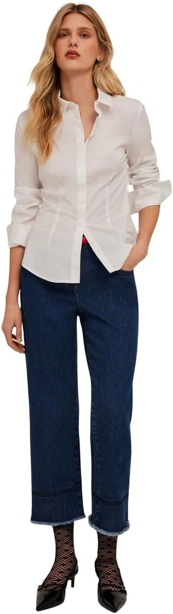 پیراهن زنانه دکمه دار Motivi با پارچه پپلین