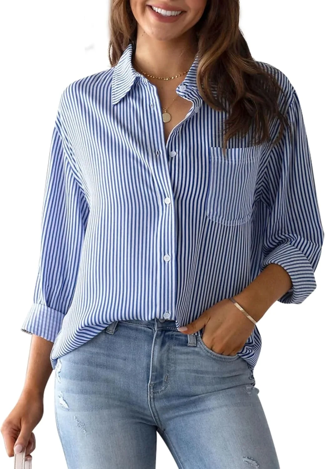 پیراهن های دکمه دار رنگ ثابت مینگژو زنانه، مناسب برای استفاده روزمره، محیط کار و استایل رسمی