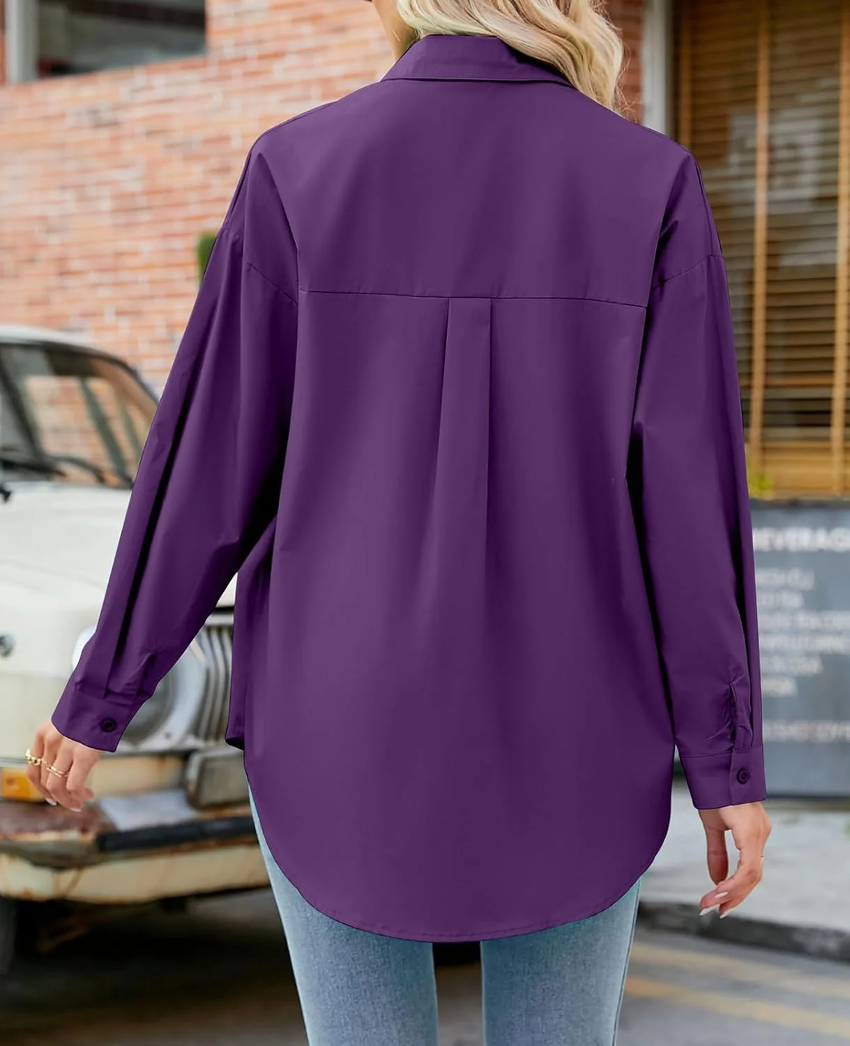 MINTLIMIT بلوز دکمه دار زنانه سایز بزرگ، آستین بلند، مناسب برای زنان 2023 سایز S-2XL