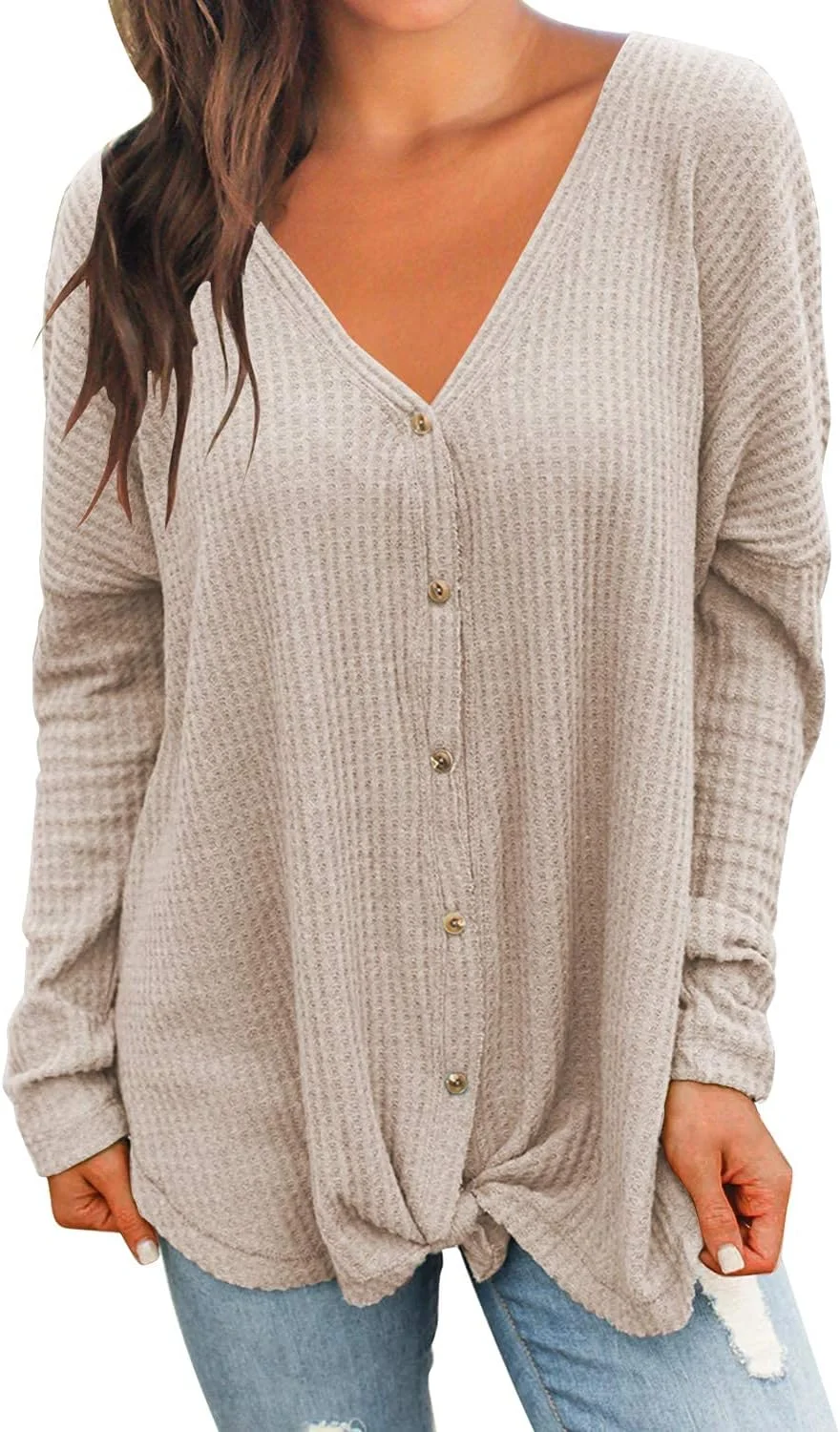 MIHOLL، تی شرت های دکمه دار غیر رسمی، زنانه، پیراهن دکمه دار