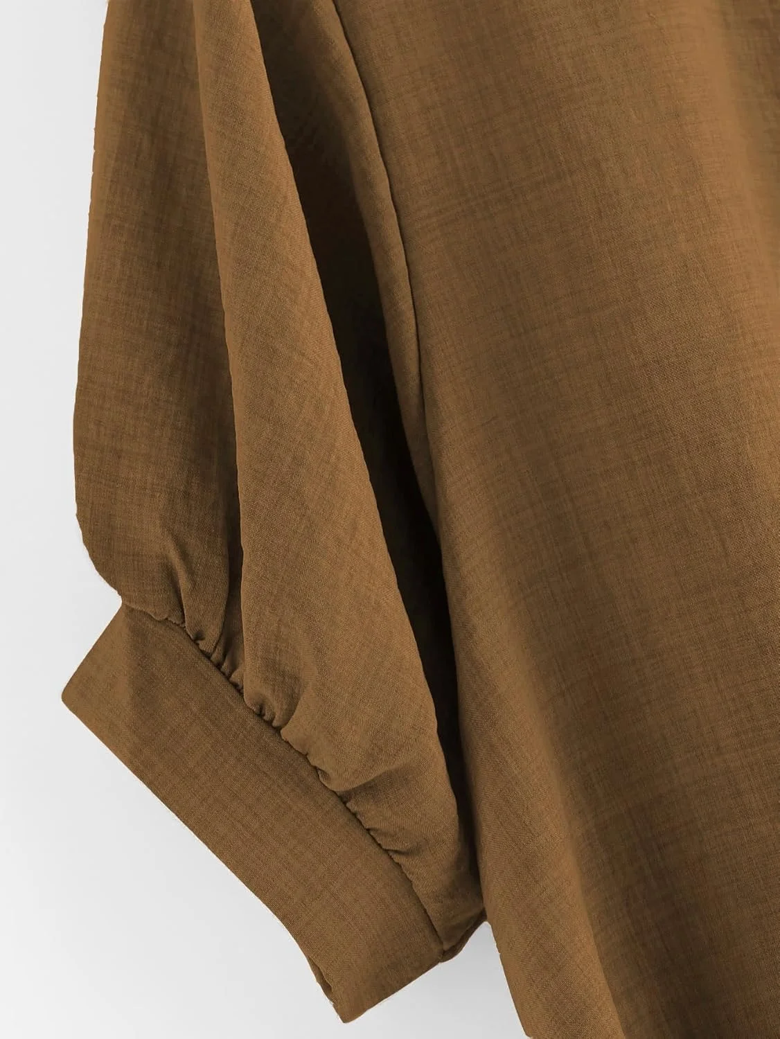 بلوز زنانه Milumia یقه دار آستین کوتاه فانوسی دکمه دار مناسب کار