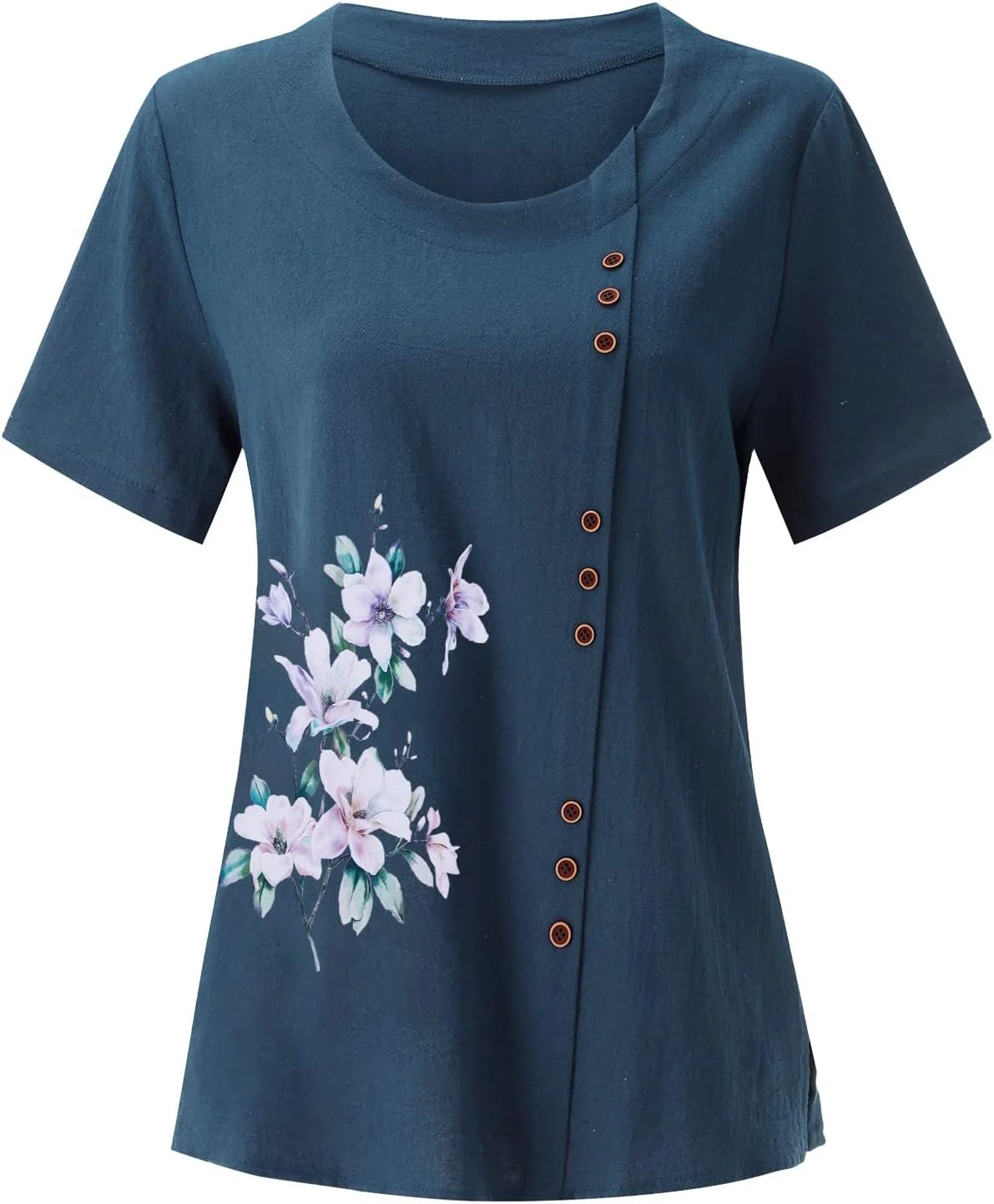 Miekld بلوز و شومیز زنانه، بلوزهای مد روز زنانه، بلوزهای گرافیکی یقه گرد، بلوز سفید زنانه