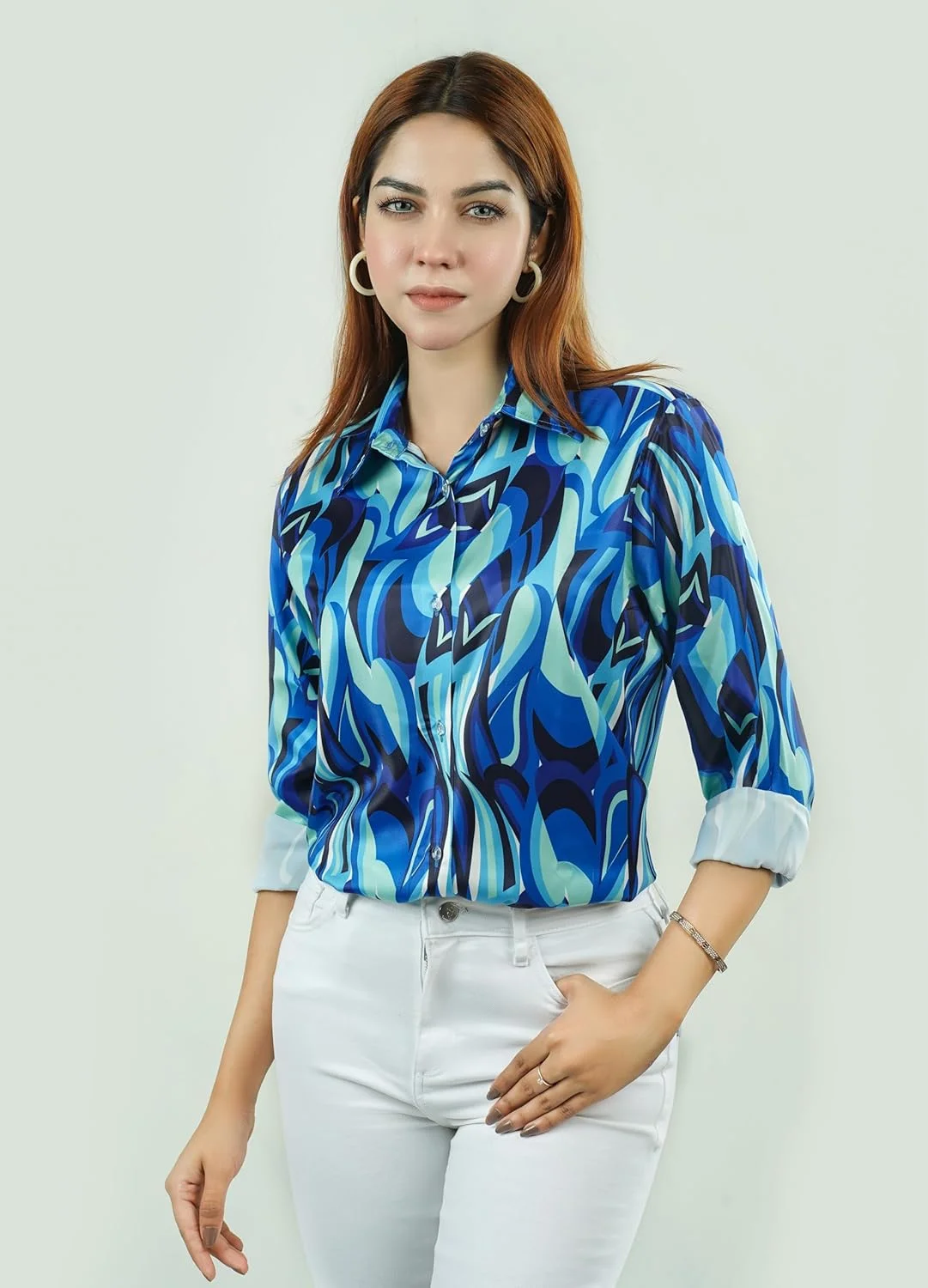 پیراهن دکمه دار زنانه MelloShe - بلوز تابستانی غیر رسمی با طرح گلدار، لباس تابستانی آستین بلند بوهو شیک پیراهن دکمه دار زنانه MelloShe - بلوز تابستانی غیر رسمی با طرح گلدار، لباس تابستانی آستین بلند بوهو شیک