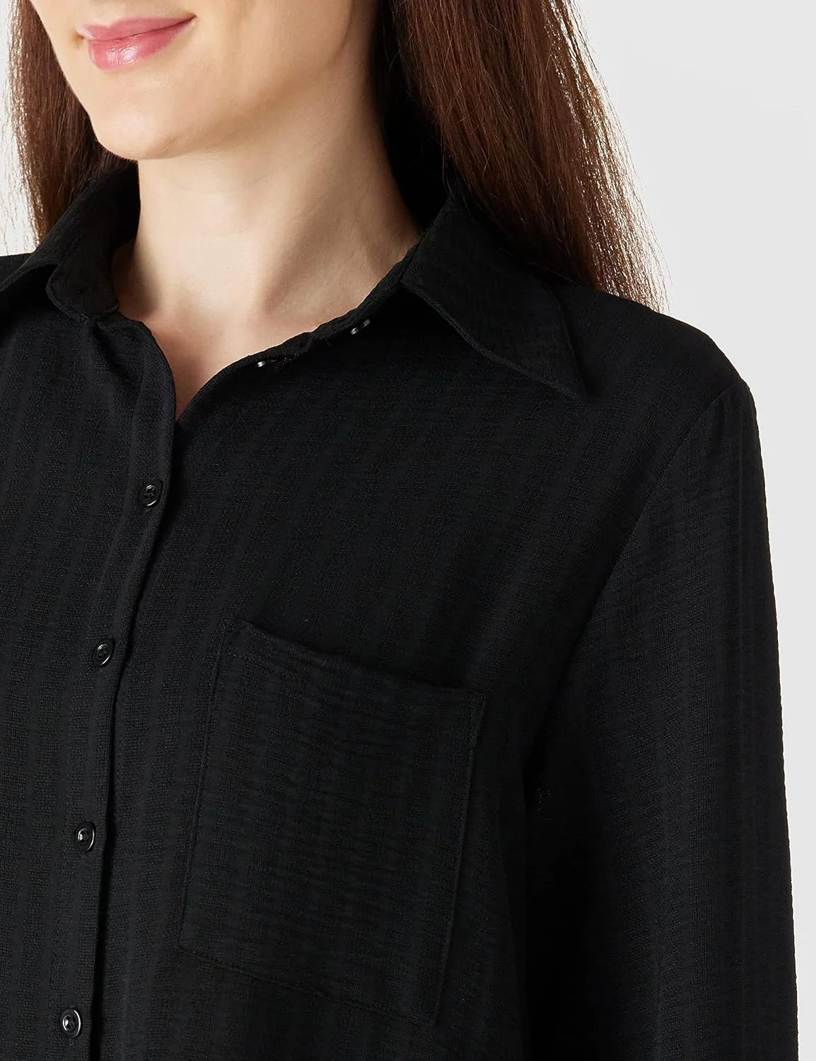 MANAIXUAN بلوز/تاپ زنانه یقه هفت دکمه دار آستین رول، جیب دار، کتان و غیر رسمی