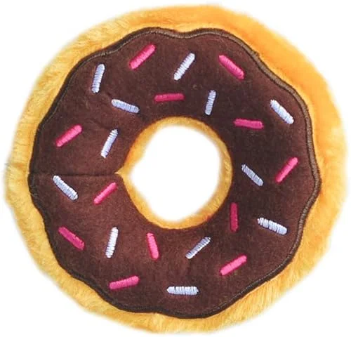 زیپی پاز - اسباب بازی سگ مخملی صدادار بدون الیاف - طرح دونات شکلاتی، سایز کوچک زیپی پاز - اسباب بازی سگ مخملی صدادار بدون الیاف - طرح دونات شکلاتی، سایز کوچک