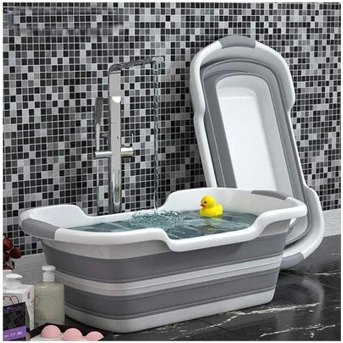 استخر حمام حیوانات خانگی ZDALQDMJ سبک و بادوام، ضد نشت و تاشو، وان حمام قابل حمل تاشو برای سگ ها و گربه های کوچک، مناسب برای دوش گرفتن توله سگ، آبگرم، پاسیو، حیاط خلوت، بالکن، سبز (رنگ: خاکستری)