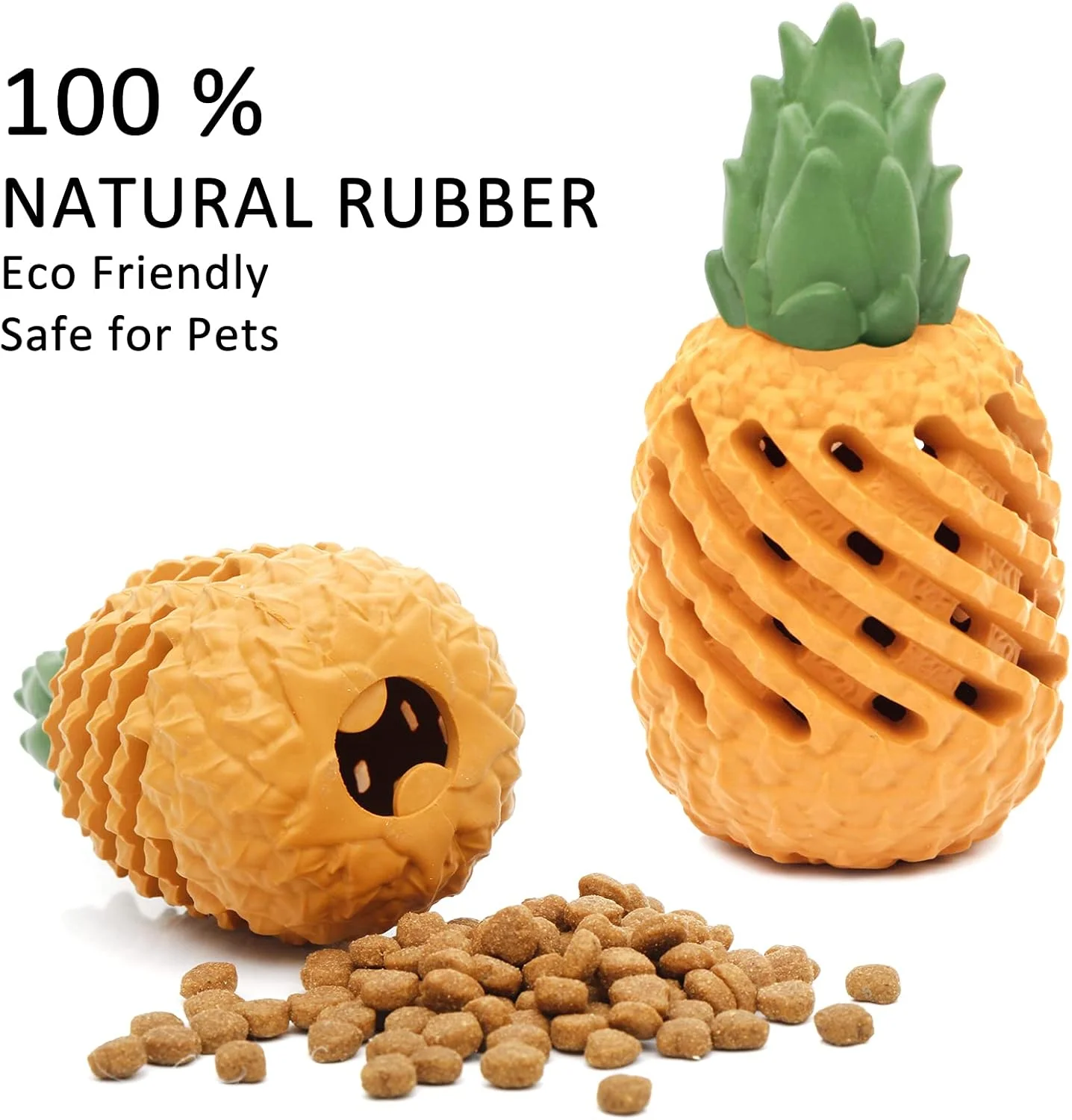 اسباب بازی سگ یانگ اور طرح آناناس برای تمیز کردن دندان، جویدن، آوردن، اسباب بازی مقاوم برای جویدن تهاجمی، اسباب بازی پخش کننده غذا (کوچک 4.3 اینچ)