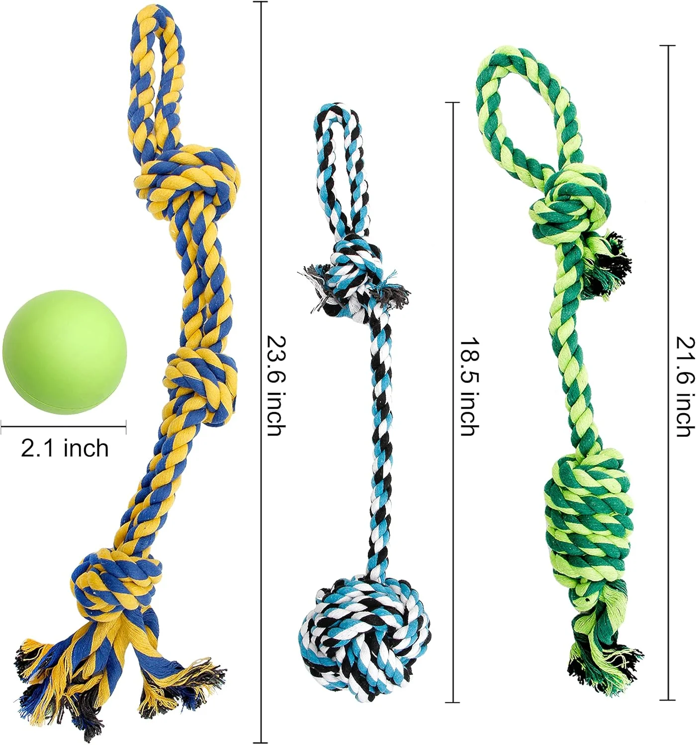 طناب اسباب بازی سگ Youngever بسته 4 عددی، اسباب بازی های جویدنی توله سگ برای سگ های متوسط ​​تا بزرگ