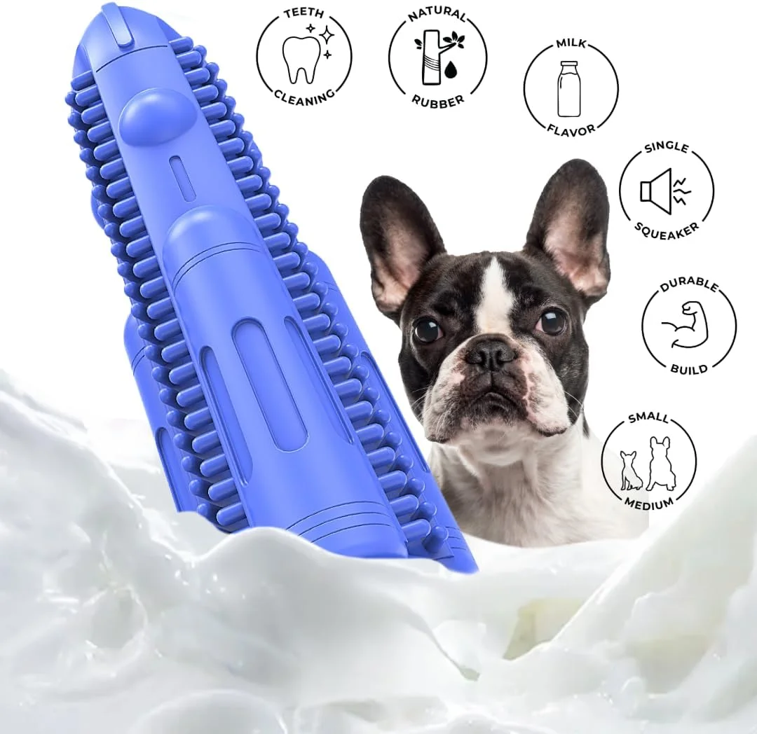 YAAUP - سنگی جیرجیر کننده - اسباب بازی جویدنی مسواک سگ پایدار، اسباب بازی دندانی جیرجیر کننده بادوام برای سگ های کوچک و متوسط با جویدن تهاجمی و لاستیک طبیعی درجه مواد غذایی، آموزش هوش، آسیاب دندان.