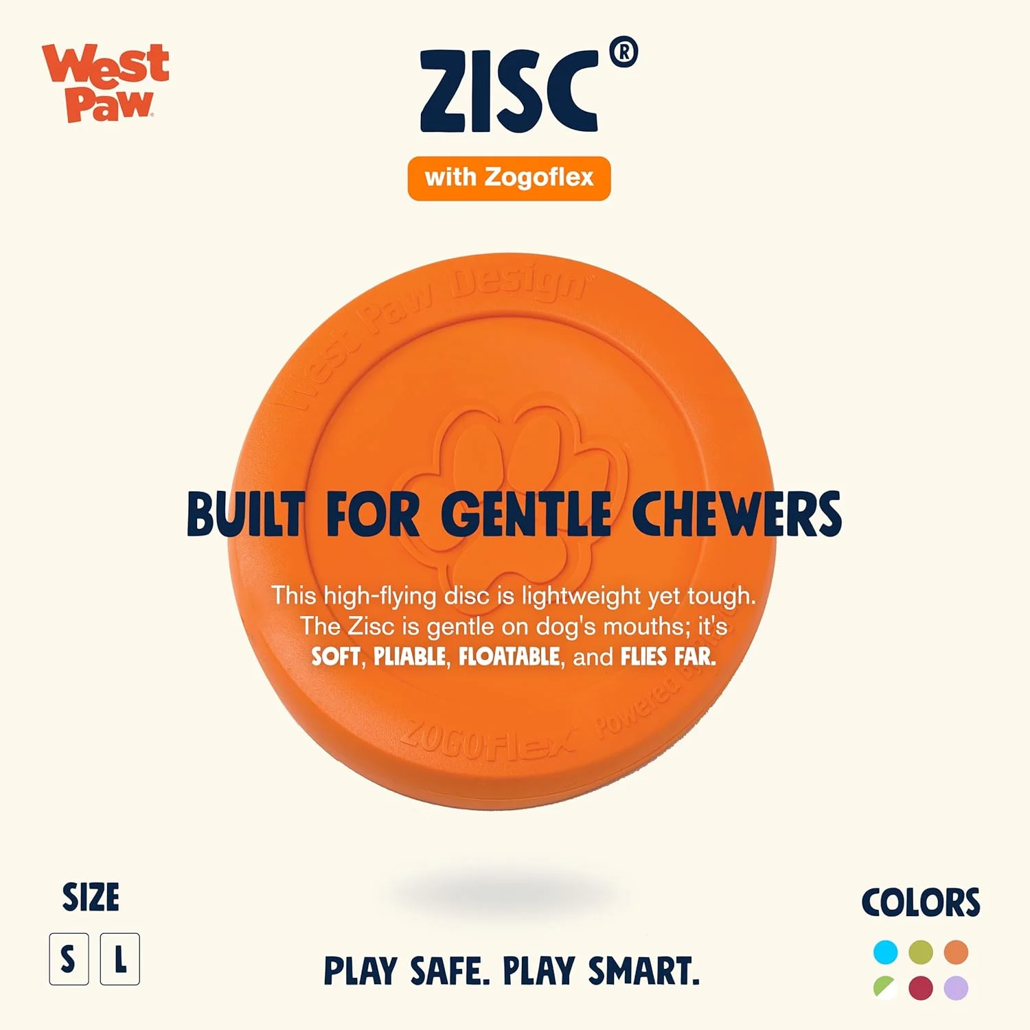 اسباب بازی دیسکی پرنده سگ West Paws Zogoflex Zisc، نارنجی، سایز بزرگ اسباب بازی دیسکی پرنده سگ West Paws Zogoflex Zisc، نارنجی، سایز بزرگ
