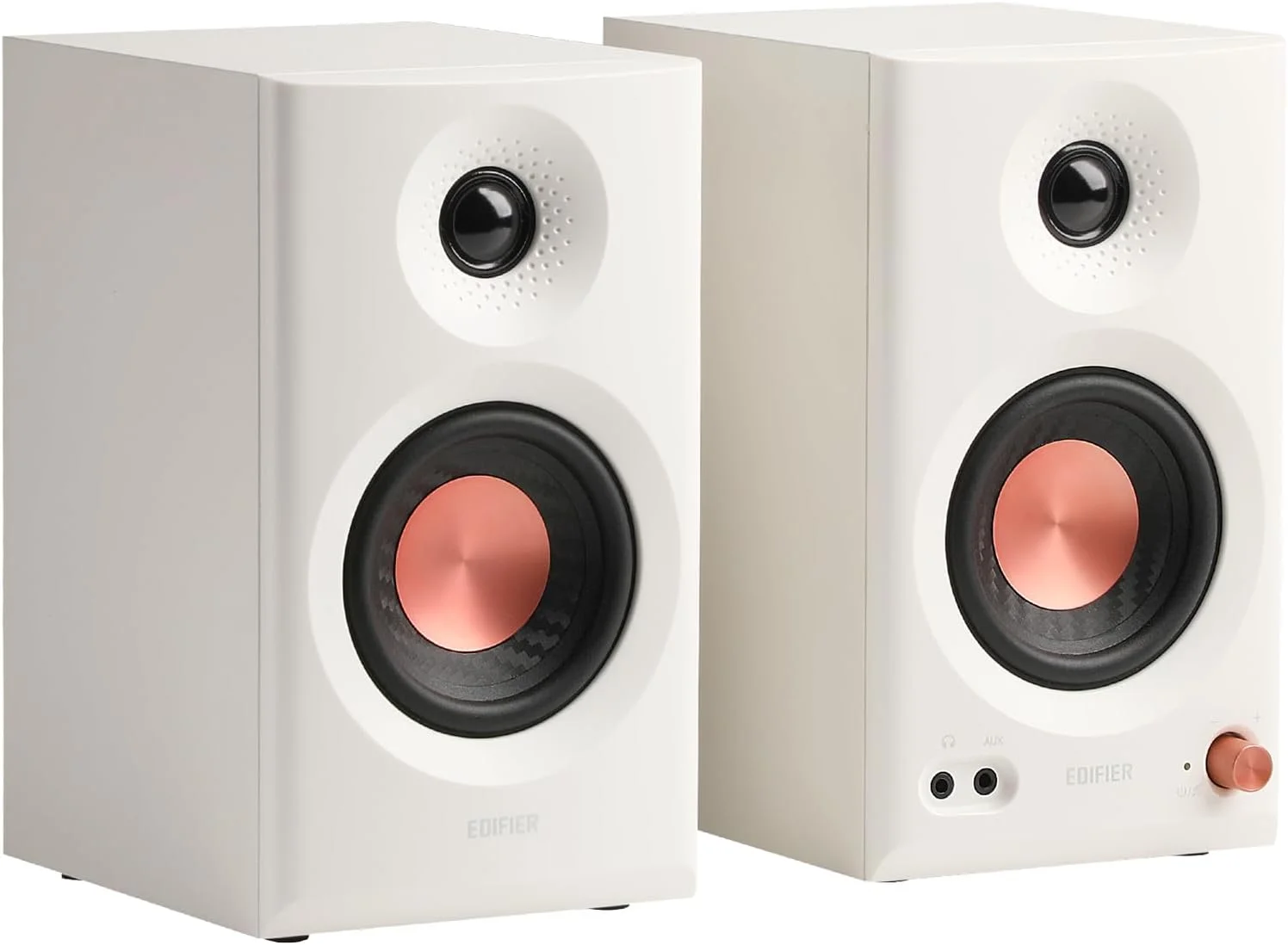 اسپیکرهای مانیتور استودیویی اکتیو Edifier MR3، بلندگوهای بلوتوثی V5.4 با گواهینامه Hi-Res Audio، اسپیکر کامپیوتر 2.0 با خروجی هدفون، ورودی متعادل TRS AUX RCA - سفید (جفت) اسپیکرهای مانیتور استودیویی اکتیو Edifier MR3، بلندگوهای بلوتوثی V5.4 با گواهینامه Hi-Res Audio، اسپیکر کامپیوتر 2.0 با خروجی هدفون، ورودی متعادل TRS AUX RCA - سفید (جفت)