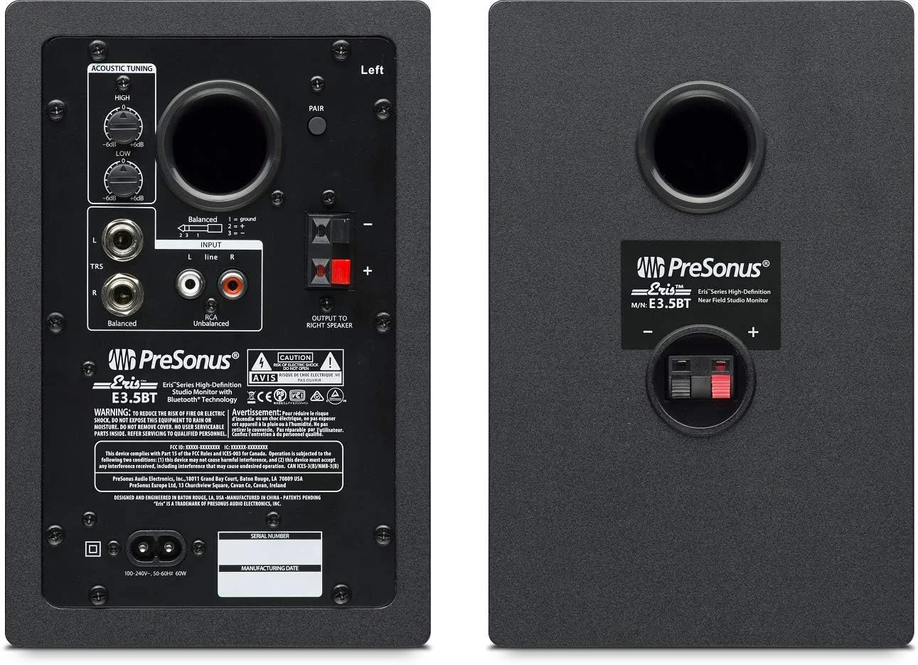 مانیتورهای استودیویی چندرسانهای بلوتوثی Presonus Eris E3.5 Bt، 3.5 اینچی، 2-Way، با کیفیت بالا (جفت)، E3.5 Bt (جفت) مانیتورهای استودیویی چندرسانهای بلوتوثی Presonus Eris E3.5 Bt، 3.5 اینچی، 2-Way، با کیفیت بالا (جفت)، E3.5 Bt (جفت)