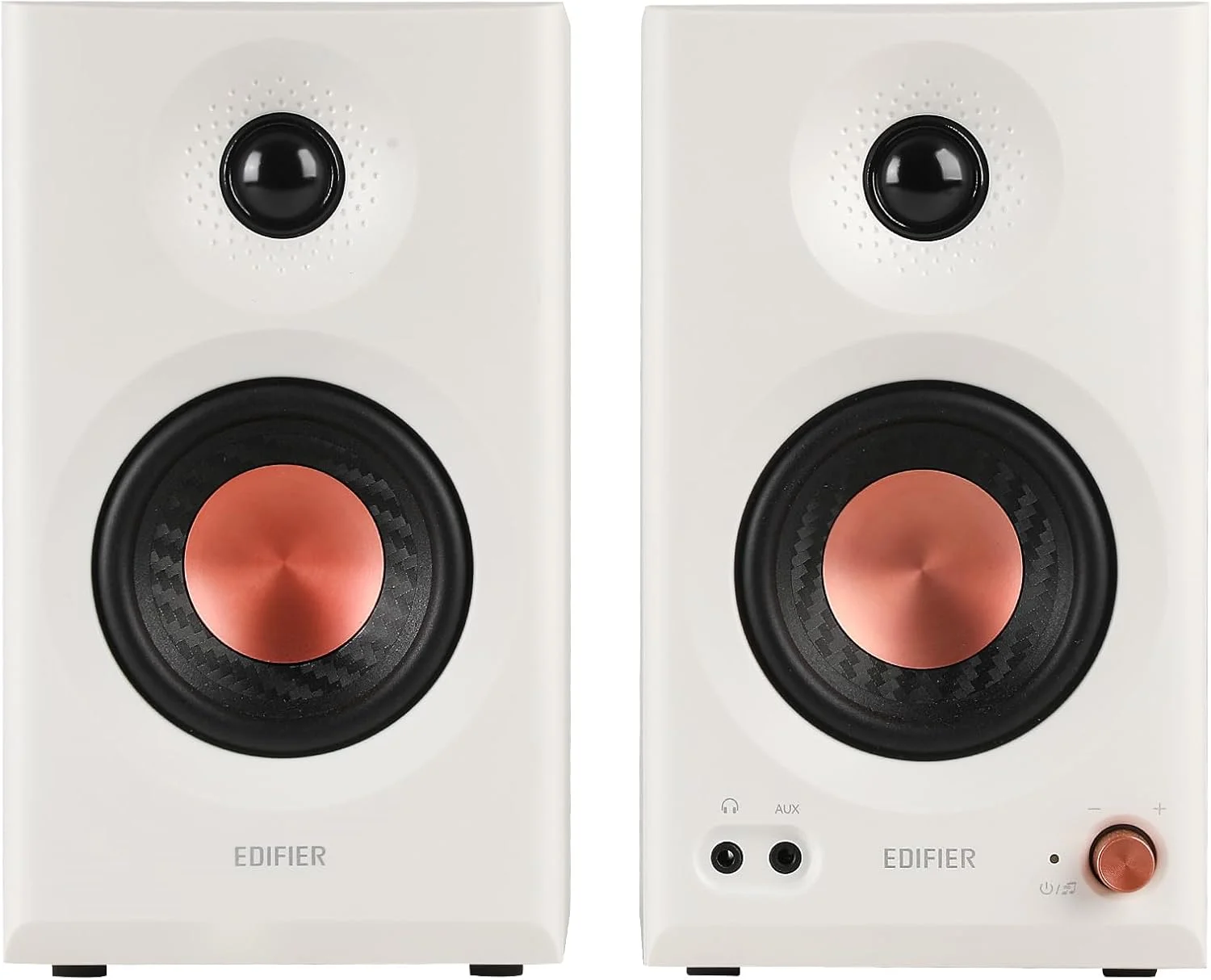 اسپیکرهای مانیتور استودیویی اکتیو Edifier MR3، بلندگوهای بلوتوثی V5.4 با گواهینامه Hi-Res Audio، اسپیکر کامپیوتر 2.0 با خروجی هدفون، ورودی متعادل TRS AUX RCA - سفید (جفت) اسپیکرهای مانیتور استودیویی اکتیو Edifier MR3، بلندگوهای بلوتوثی V5.4 با گواهینامه Hi-Res Audio، اسپیکر کامپیوتر 2.0 با خروجی هدفون، ورودی متعادل TRS AUX RCA - سفید (جفت)