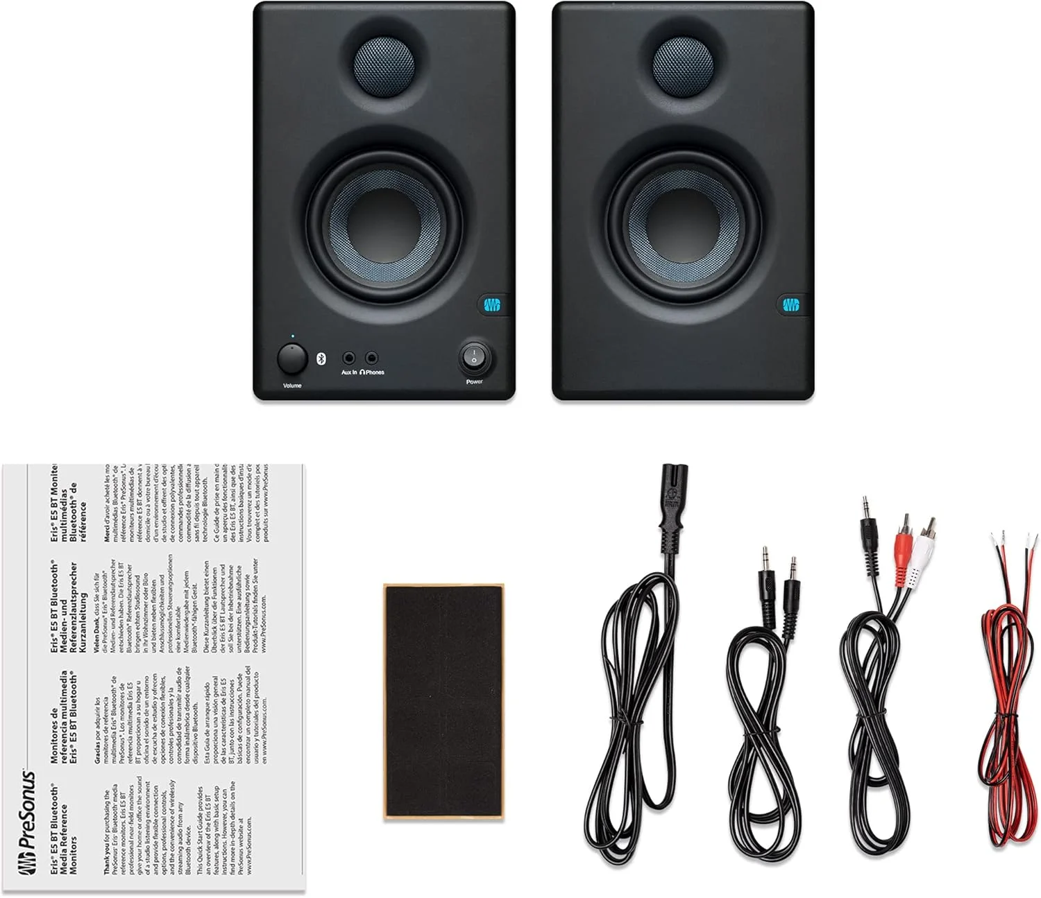 مانیتورهای استودیویی چندرسانهای بلوتوثی Presonus Eris E3.5 Bt، 3.5 اینچی، 2-Way، با کیفیت بالا (جفت)، E3.5 Bt (جفت) مانیتورهای استودیویی چندرسانهای بلوتوثی Presonus Eris E3.5 Bt، 3.5 اینچی، 2-Way، با کیفیت بالا (جفت)، E3.5 Bt (جفت)