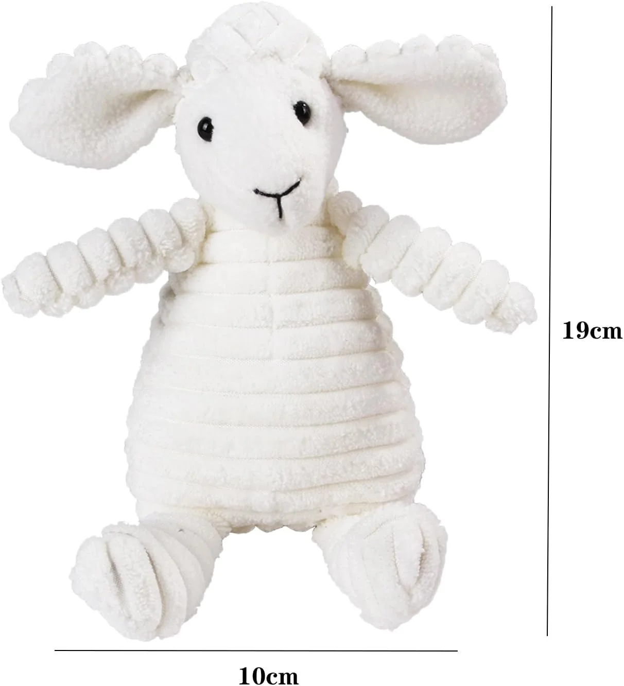 اسباب بازی سگ Velvaria، اسباب بازی بادوام مخملی، اسباب بازی های پولیشی صدادار، اسباب بازی پازلی برای سگ ها، اسباب بازی آموزشی دندان، اسباب بازی های پنبه ای تعاملی جویدنی خنده دار، اسباب بازی های دندانی سگ بزرگ (گوسفند سفید)