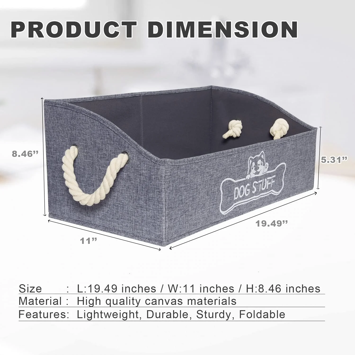 جعبه اسباب بازی بزرگ سگ Vumdua - سطل اسباب بازی سگ ذوزنقه ای با دستگیره، سبد ذخیره سازی لوازم حیوانات خانگی تاشو، ایده آل برای سازماندهی اسباب بازی ها و لوازم جانبی سگ و گربه جعبه اسباب بازی بزرگ سگ Vumdua - سطل اسباب بازی سگ ذوزنقه ای با دستگیره، سبد ذخیره سازی لوازم حیوانات خانگی تاشو، ایده آل برای سازماندهی اسباب بازی ها و لوازم جانبی سگ و گربه