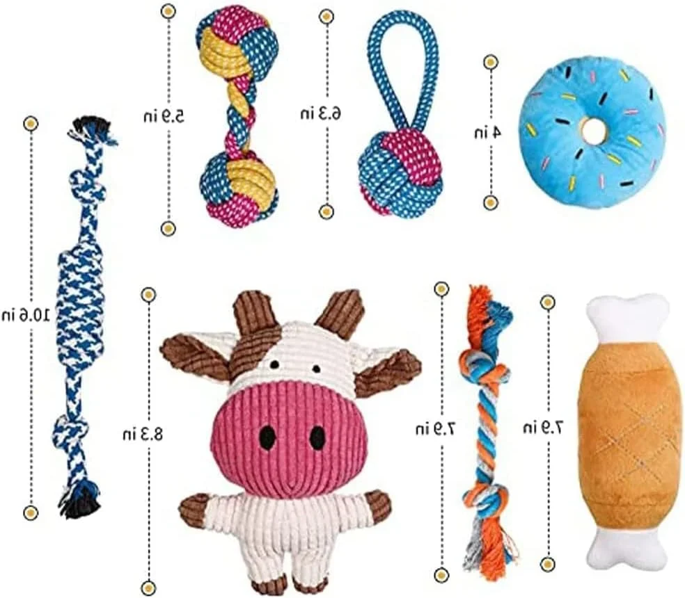 مجموعه اسباب بازی حیوانات خانگی Valuxe برای جویدن تهاجمی، بسته 7 عددی اسباب بازی سگ کوچک اسباب بازی گربه، اسباب بازی های سگ جیر جیر زیبا، اسباب بازی های دندان درآوردن توله سگ بادوام، اسباب بازی های طنابی اسباب بازی های جویدنی توله سگ، غیر سمی و ایمن برای سگ ها و گربه ها مجموعه اسباب بازی حیوانات خانگی Valuxe برای جویدن تهاجمی، بسته 7 عددی اسباب بازی سگ کوچک اسباب بازی گربه، اسباب بازی های سگ جیر جیر زیبا، اسباب بازی های دندان درآوردن توله سگ بادوام، اسباب بازی های طنابی اسباب بازی های جویدنی توله سگ، غیر سمی و ایمن برای سگ ها و گربه ها