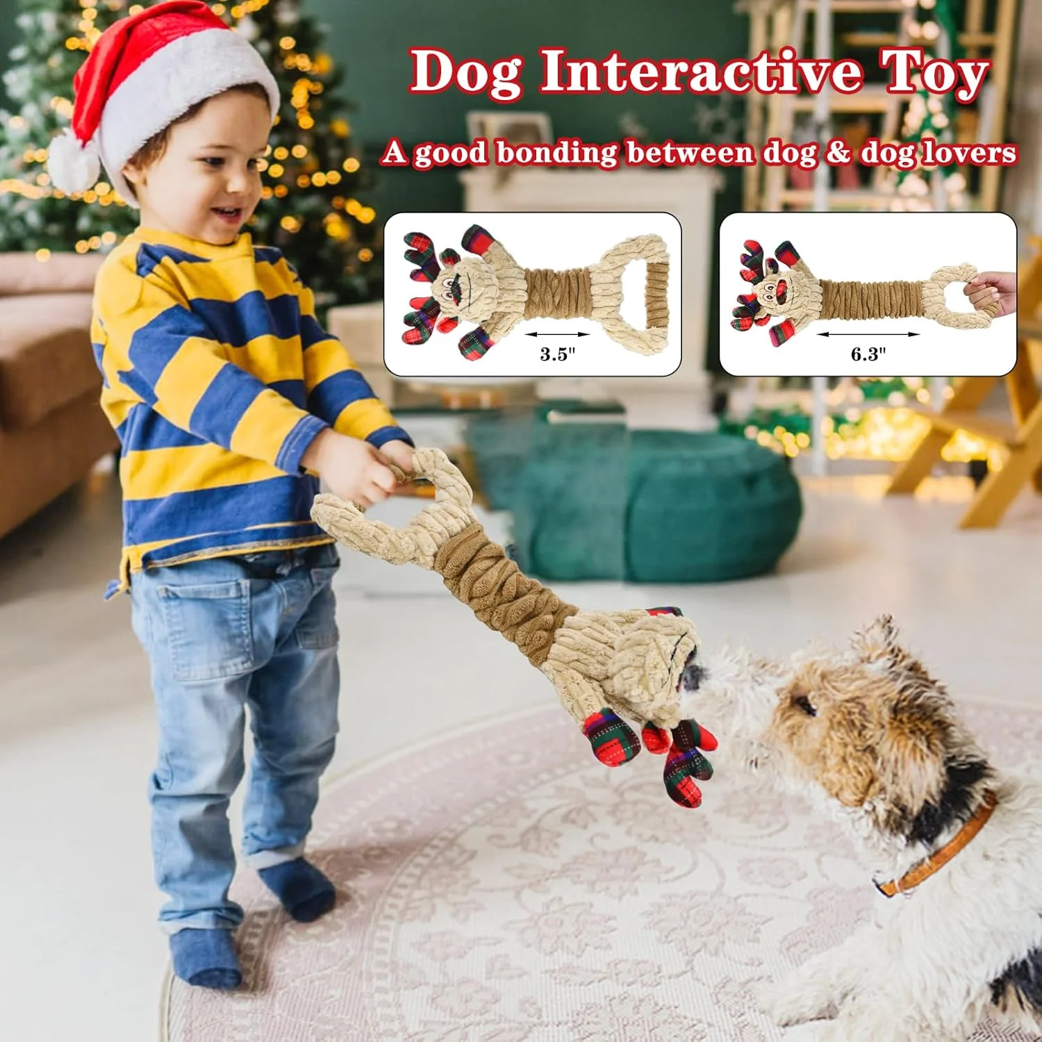 اسباب بازی سگ کریسمس Vehomy، اسباب بازی جیر جیر سگ برای جویدن تهاجمی، اسباب بازی سگ بابانوئل کریسمس، اسباب بازی سگ گوزن شمالی، اسباب بازی کششی سگ، اسباب بازی تعاملی سگ برای سگ های کوچک، متوسط و بزرگ، 2 عدد اسباب بازی سگ کریسمس Vehomy، اسباب بازی جیر جیر سگ برای جویدن تهاجمی، اسباب بازی سگ بابانوئل کریسمس، اسباب بازی سگ گوزن شمالی، اسباب بازی کششی سگ، اسباب بازی تعاملی سگ برای سگ های کوچک، متوسط و بزرگ، 2 عدد