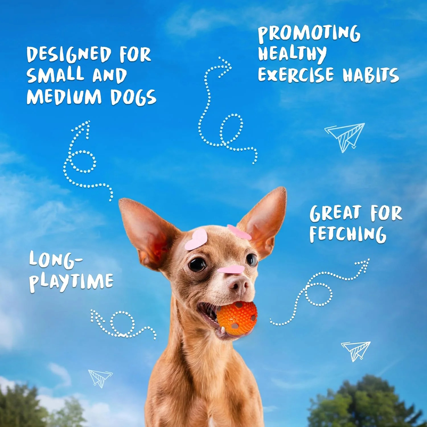 توپ های تراستیک 2 اینچی برای سگ های کوچک و متوسط - برای پرتابگر توپ اتوماتیک سگ، بازی فچ و اسباب بازی سگ (بسته 8 عددی توپ)