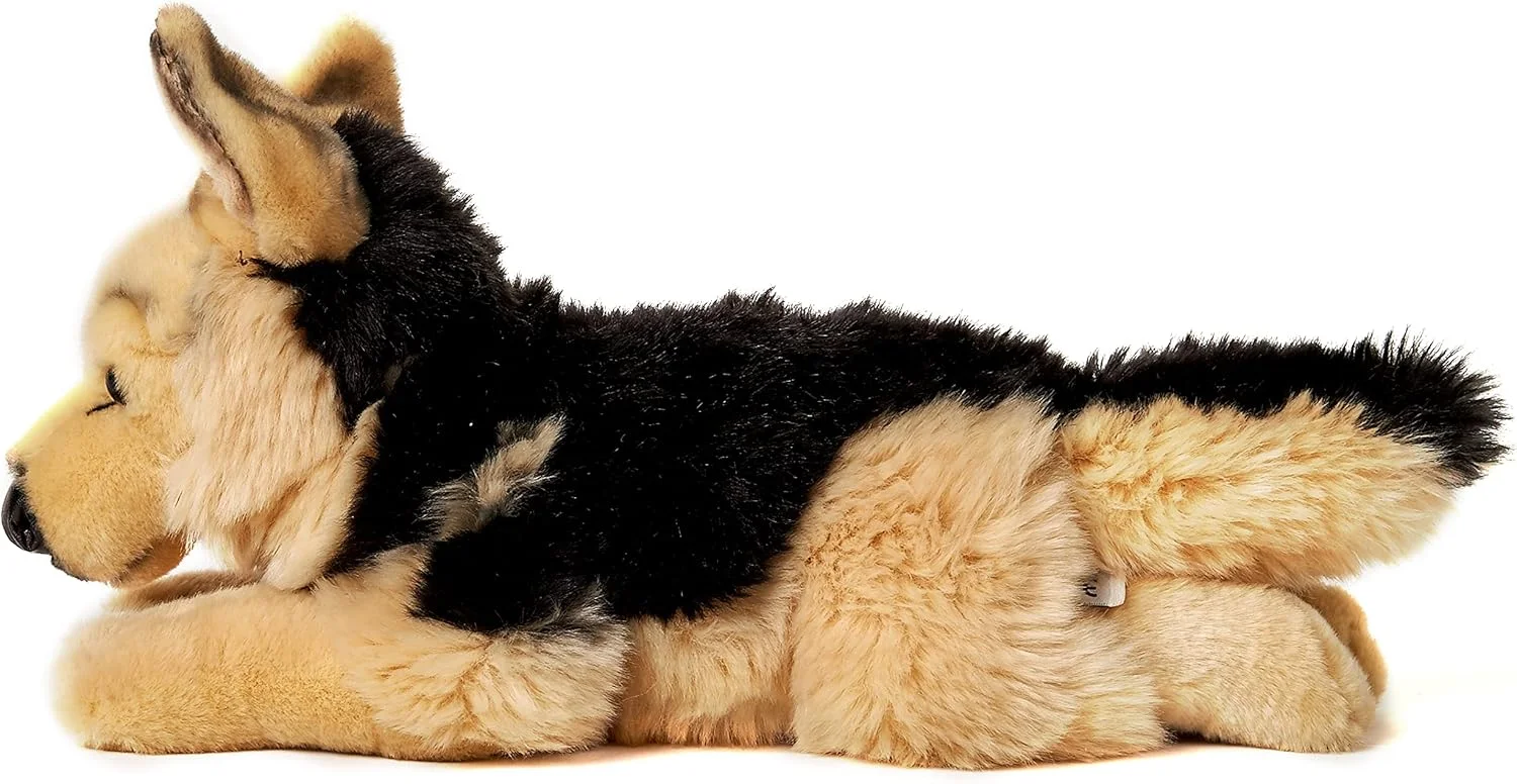 یونی-تویز - سگ ژرمن شپرد، دراز کشیده - 37 سانتی متر (طول) - سگ پولیشی، حیوان خانگی - اسباب بازی پولیشی، اسباب بازی بغلی، سفید