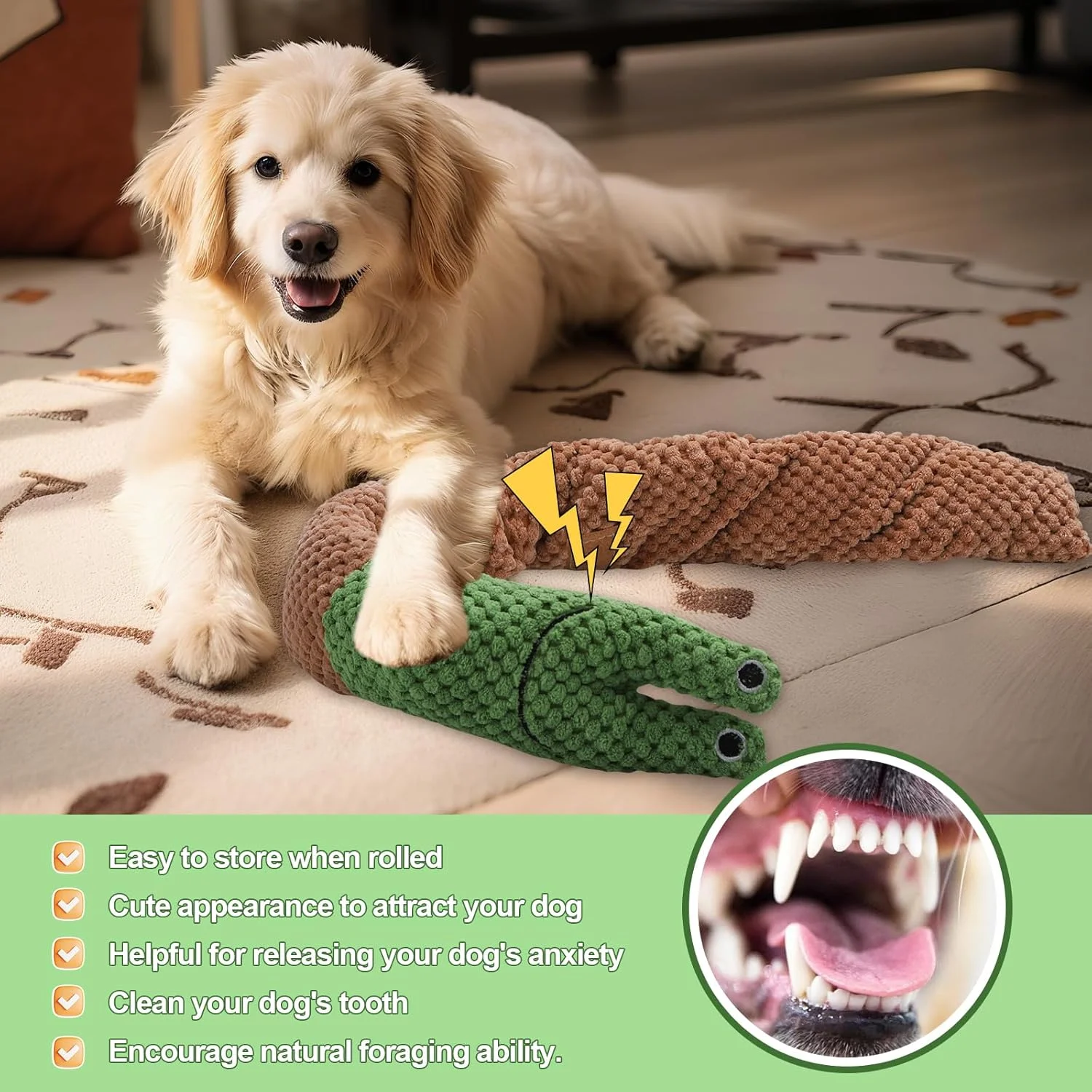 اسباب بازی بویایی سگ Treetopone، اسباب بازی هوش، فرش بویایی، اسباب بازی سگ، هوش برای سگ ها، شکل حلزون سبز، اسباب بازی مخمل خواب دار تعاملی، سگ ها، هدیه تولد