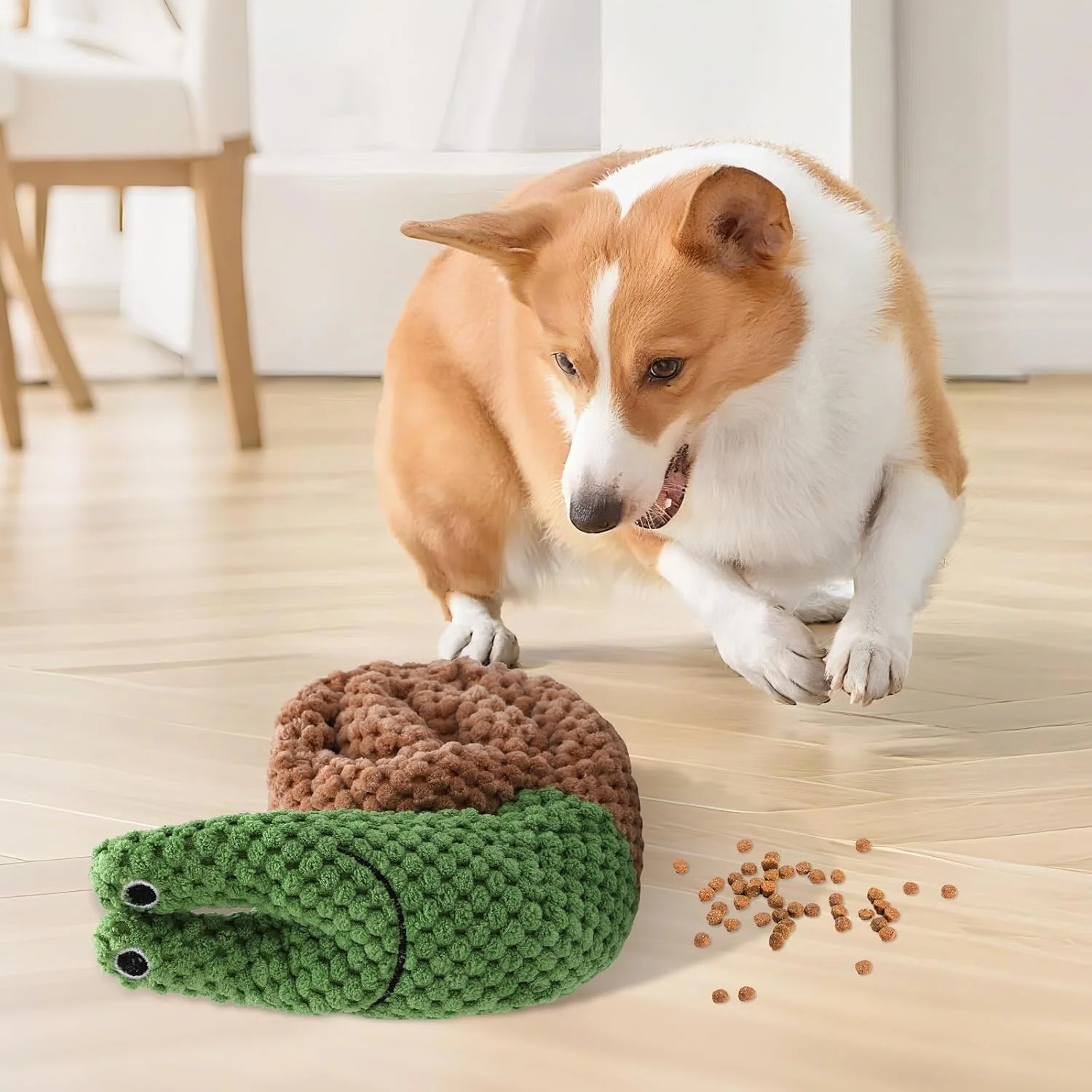 اسباب بازی بویایی سگ Treetopone، اسباب بازی هوش، فرش بویایی، اسباب بازی سگ، هوش برای سگ ها، شکل حلزون سبز، اسباب بازی مخمل خواب دار تعاملی، سگ ها، هدیه تولد