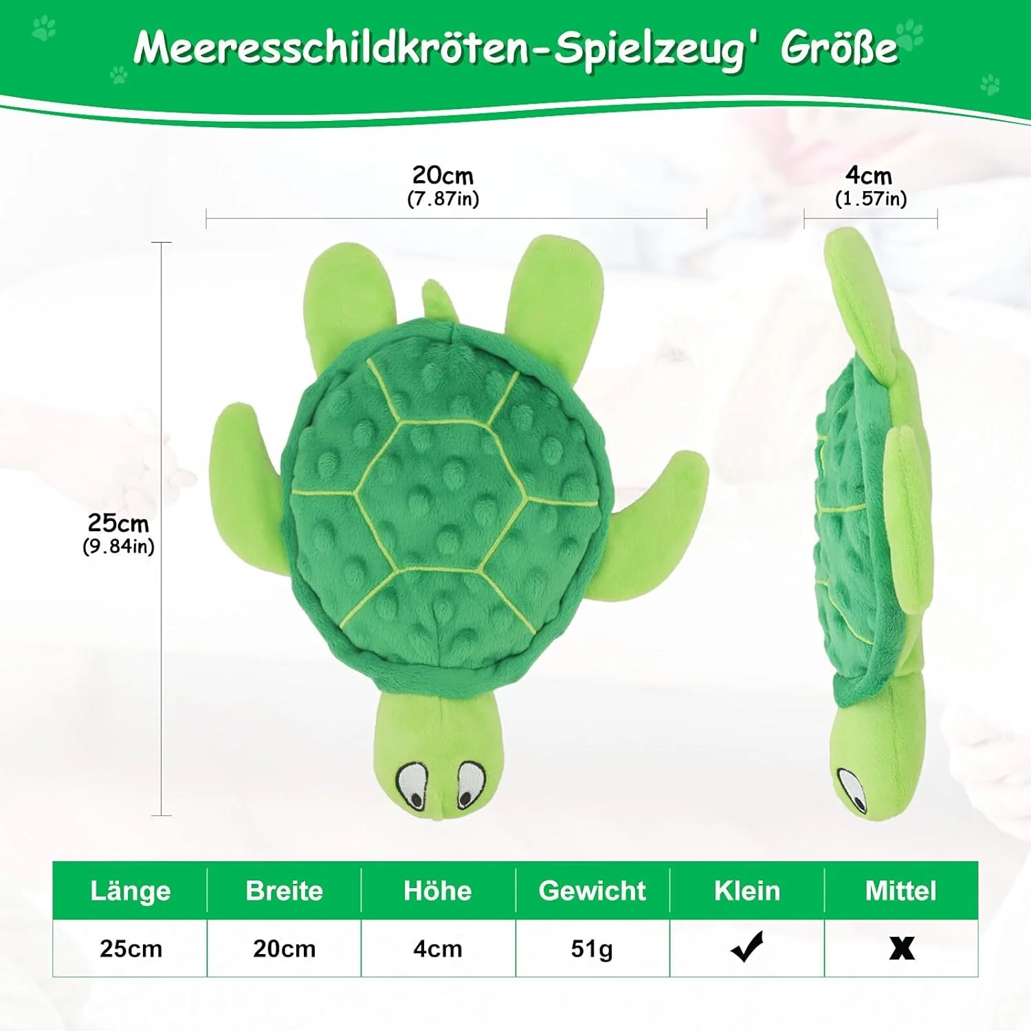 اسباب بازی سگ تونیفی طرح لاک پشت دریایی، اسباب بازی های سگ مخملی چروک دار، اسباب بازی های جویدنی تعاملی سگ برای دندان درآوردن توله سگ، اسباب بازی سگ برای سگ های کوچک و متوسط (سبز)
