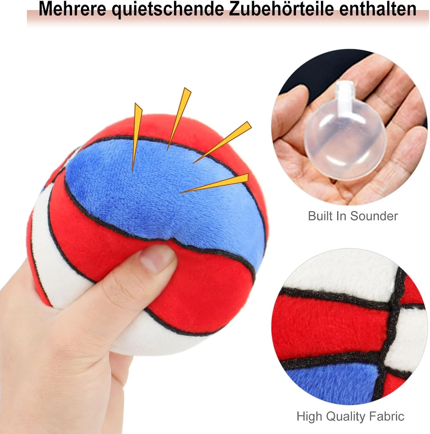 اسباب بازی سگ TONYFY - اسباب بازی پولیشی صدادار برای توله سگ ها و سگ های کوچک، آموزش تعاملی و دندان درآوردن - توپ بسکتبال حیوانات خانگی