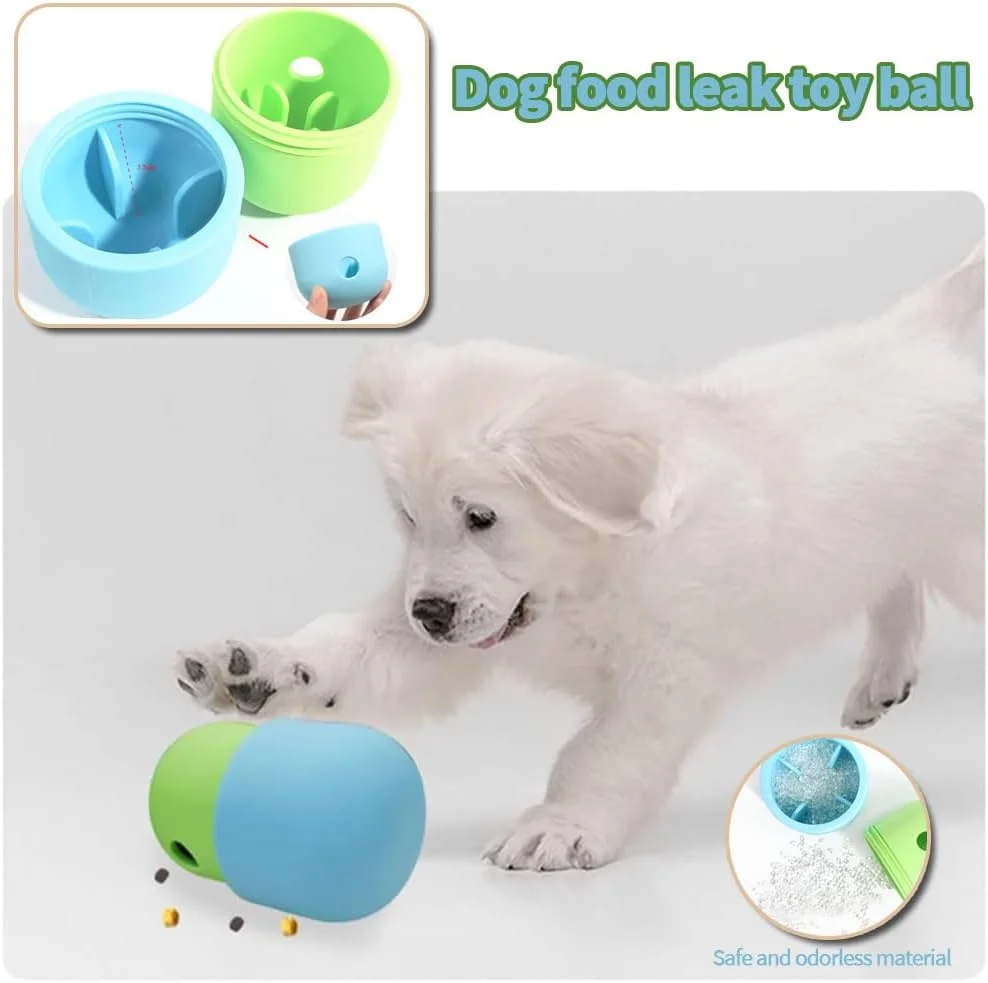 اسباب بازی نشتی غذا سگ TOMVAES، اسباب بازی جویدنی حیوانات خانگی از جنس سیلیکون با درجه غذایی، لوازم دندانی توله سگ، اسباب بازی ساییدن دندان سگ و گربه، اسباب بازی تعاملی سرگرمی حیوانات خانگی داخلی و خارجی، 8 * 11.7 سانتی متر