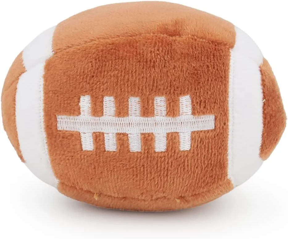 توپ های اسباب بازی سگ TONYFY - راگبی مخملی جویدنی برای سگ ها، توپ نرم جیرجیر کننده حیوانات خانگی پر شده با کرک، اسباب بازی پازلی بادوام داخلی و خارجی سگ، هدیه تولد برای توله سگ نژادهای کوچک و متوسط