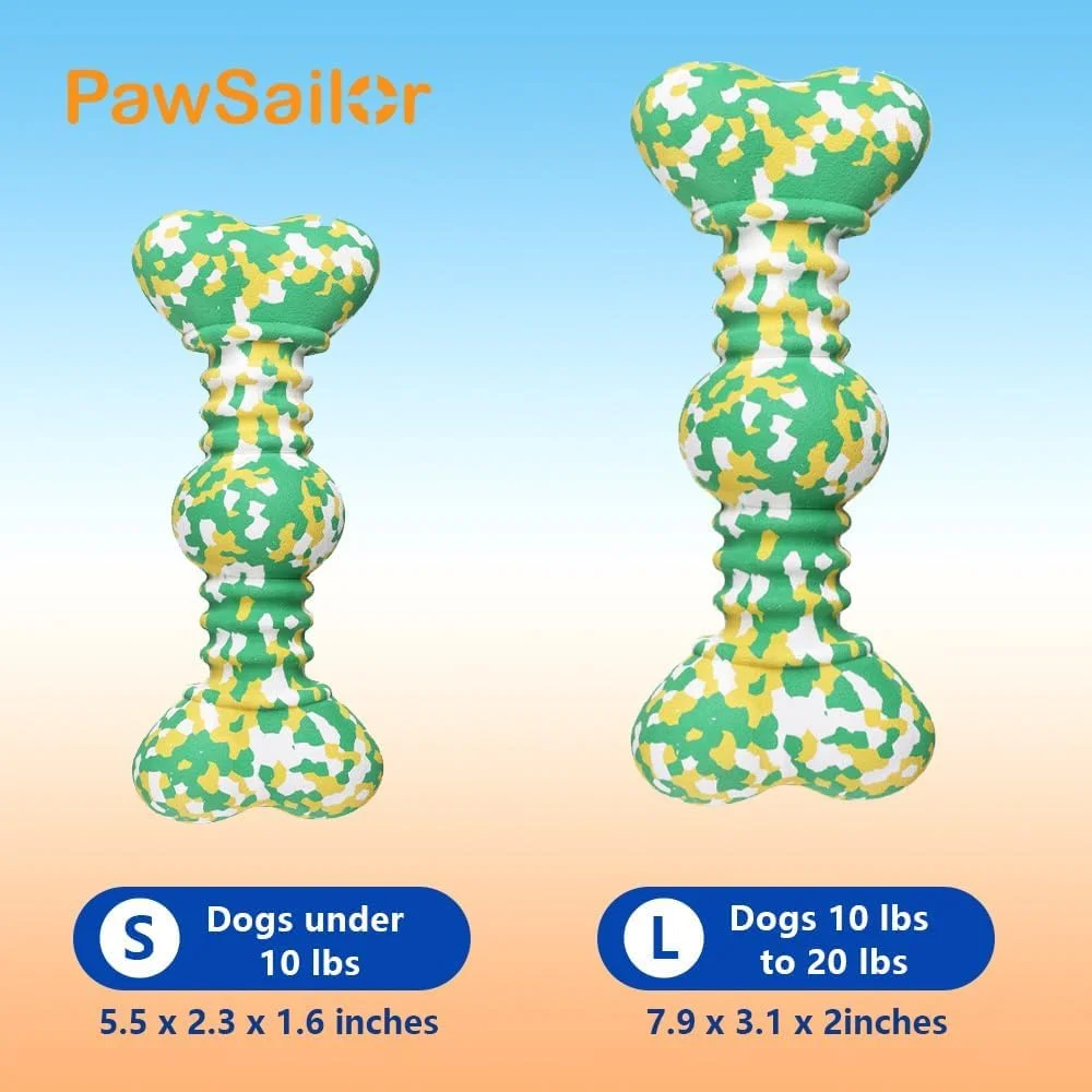 اسباب بازی جویدنی سگ TERRIFI، نشکن، مناسب سگ های متوسط و بزرگ، اسباب بازی دندانی تجزیه پذیر با فیبر بامبو، درجه غذایی، مناسب برای جویدن تهاجمی، سبز (L)