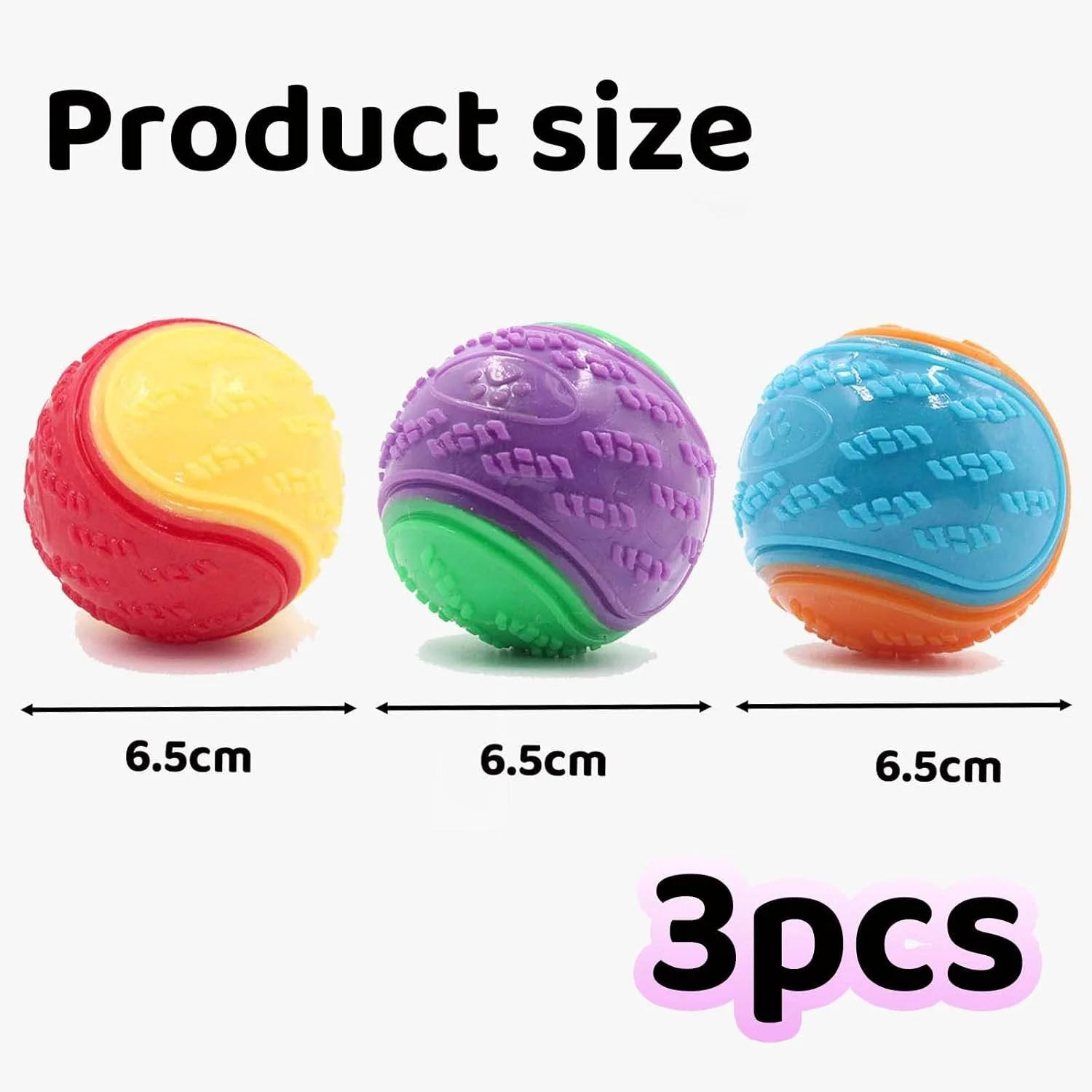 توپ های اسباب بازی سگ جیر جیر کننده TERRIFI، اسباب بازی های جویدنی توله سگ برای دندان درآوردن، غیر سمی، توپ آموزشی سگ، توپ تعاملی سگ برای سگ های متوسط، بزرگ و کوچک