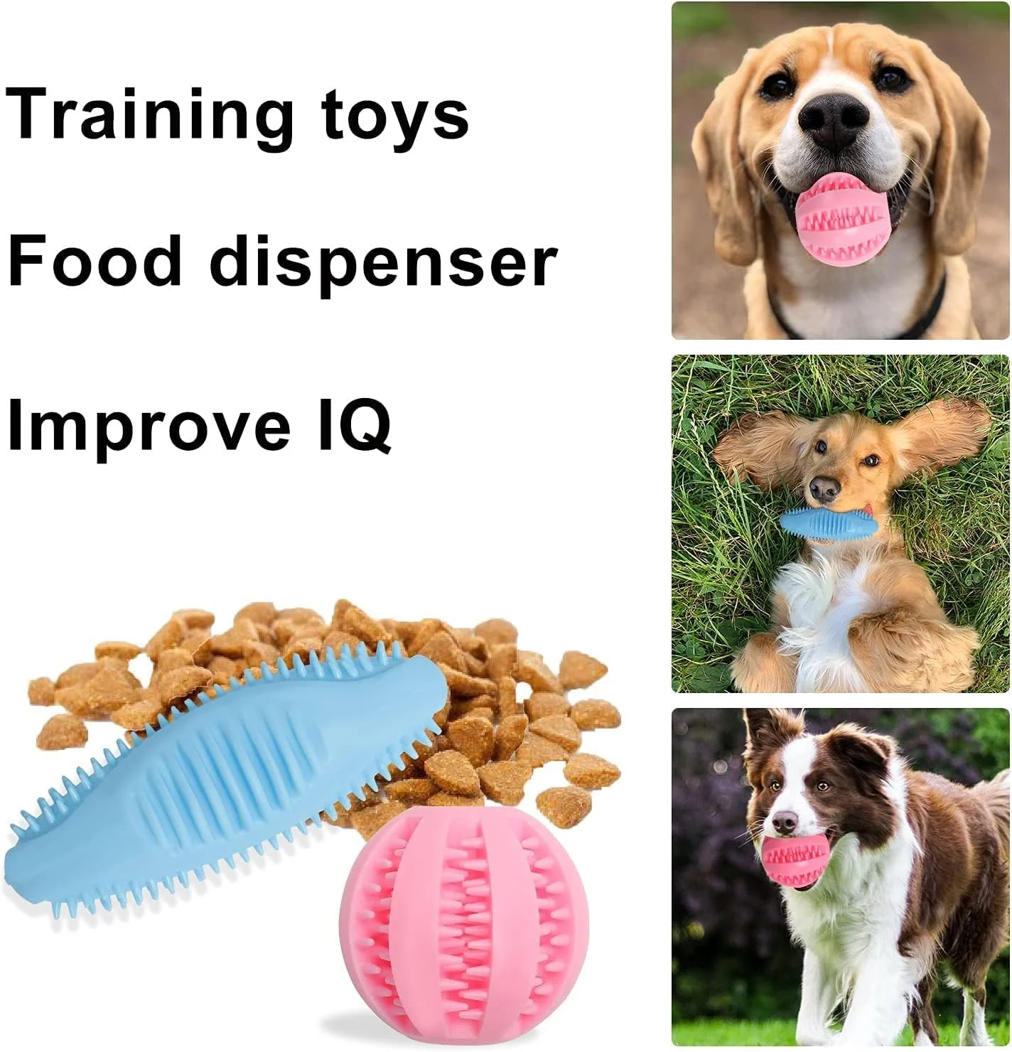 اسباب بازی های جویدنی دندان درآوردن توله سگ SYOSI برای سگ های کوچک - حلقه های لاستیکی تعاملی، جویدنی ها، توپ، استخوان - تمیز کردن دندان ها، تسکین خارش - اسباب بازی دندان درآوردن حیوانات خانگی 6 عددی