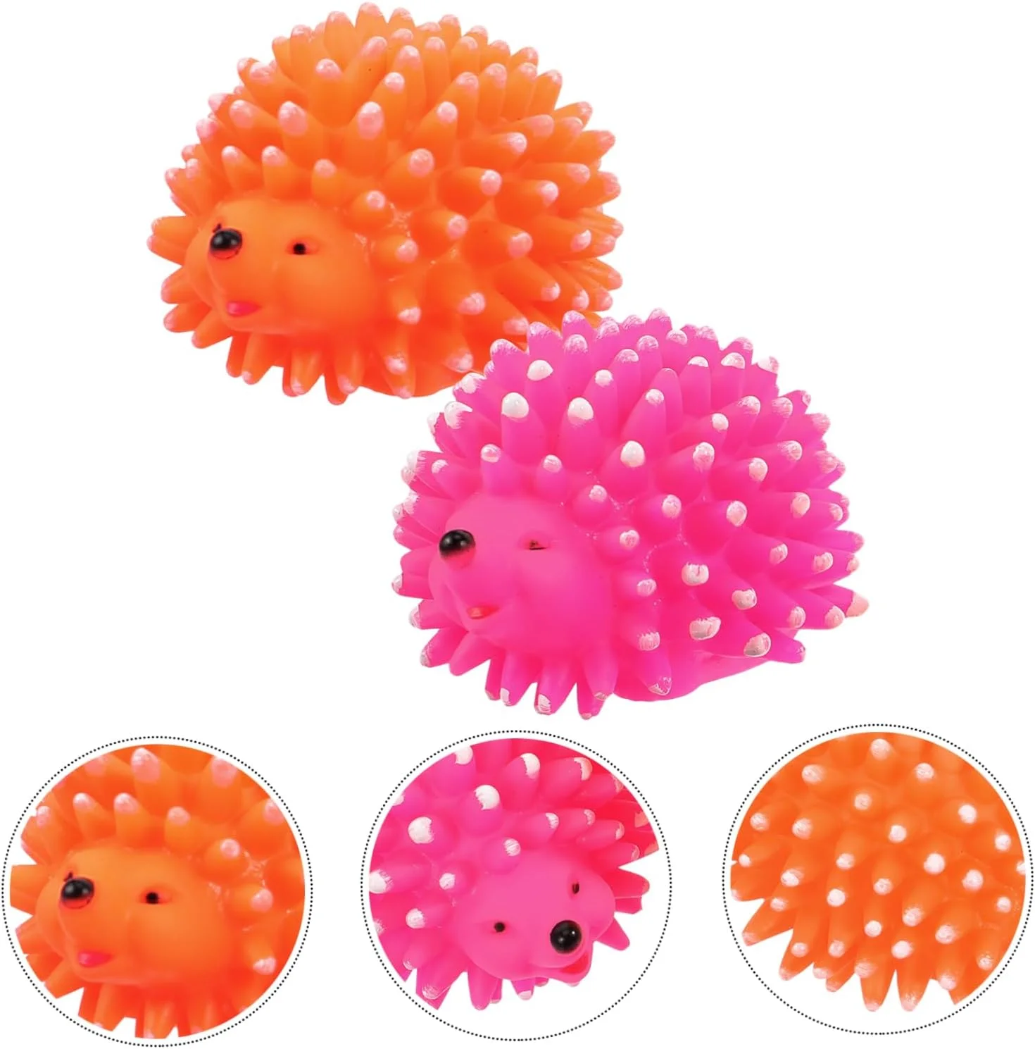 SUPVOX 2 عدد اسباب بازی جوجه تیغی حیوانات خانگی، اسباب بازی های سگ جیر جیر کننده، اسباب بازی های دندانی حیوانات خانگی، اسباب بازی جوجه تیغی سگ، اسباب بازی پرتاب سگ، اسباب بازی های کارتونی لاتکس (رنگ تصادفی)