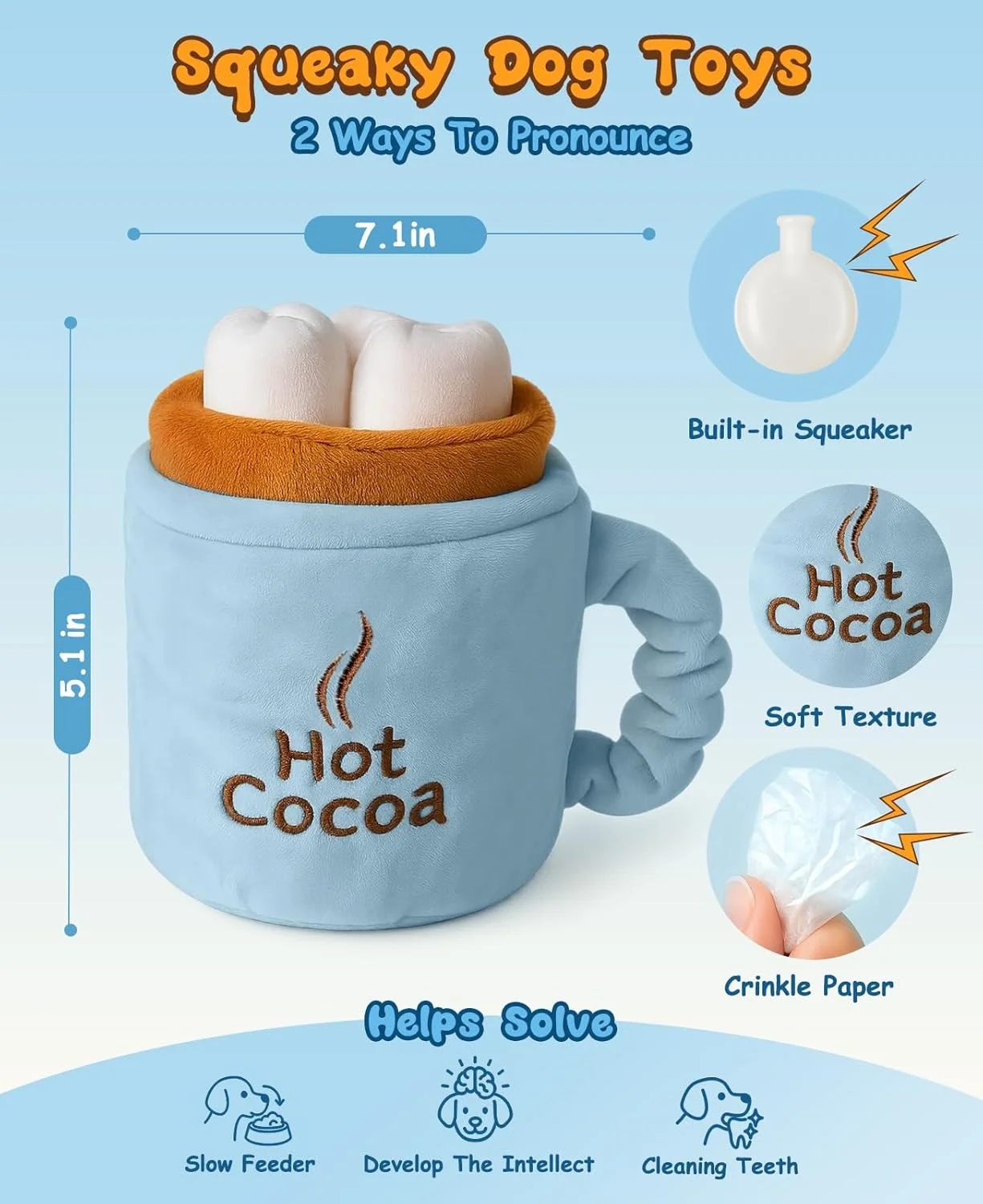 اسباب بازی پازلی سگ Swooflia - اسباب بازی های جیرجیرکی برای سرگرم نگه داشتن سگ ها، تمیز کردن دندان درآوردن برای سگ های کوچک، متوسط ​​و بزرگ، اسباب بازی جویدنی توله سگ با صدای خش خش خنده دار برای پخش خوراکی و بازی