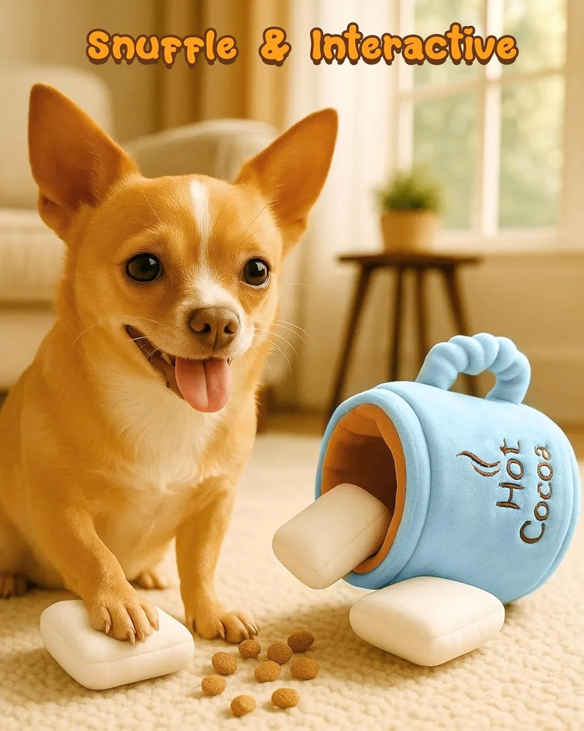 اسباب بازی پازلی سگ Swooflia - اسباب بازی های جیرجیرکی برای سرگرم نگه داشتن سگ ها، تمیز کردن دندان درآوردن برای سگ های کوچک، متوسط ​​و بزرگ، اسباب بازی جویدنی توله سگ با صدای خش خش خنده دار برای پخش خوراکی و بازی