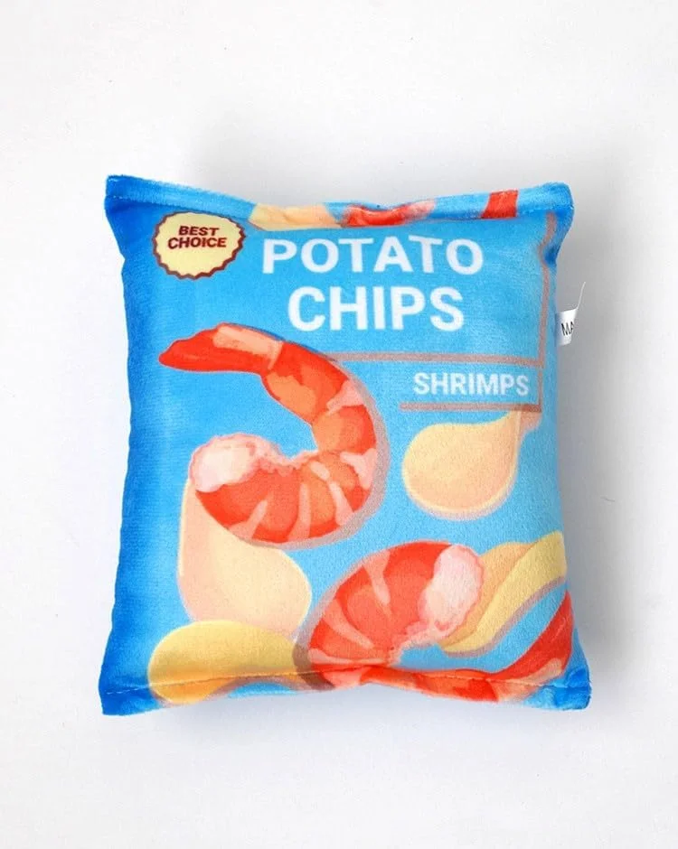 اسباب بازی پولیشی چیپس سیب زمینی SQworld برای حیوانات خانگی، اسباب بازی های پازلی سگ، مقاوم در برابر گاز گرفتن با صدای جغجغه داخلی، اسباب بازی سگ پولیشی صدادار، اسباب بازی پاره کردنی برای سگ ها و توله سگ ها - اسباب بازی های صدادار محرک برای حیوانات خانگی (رنگ تصادفی)