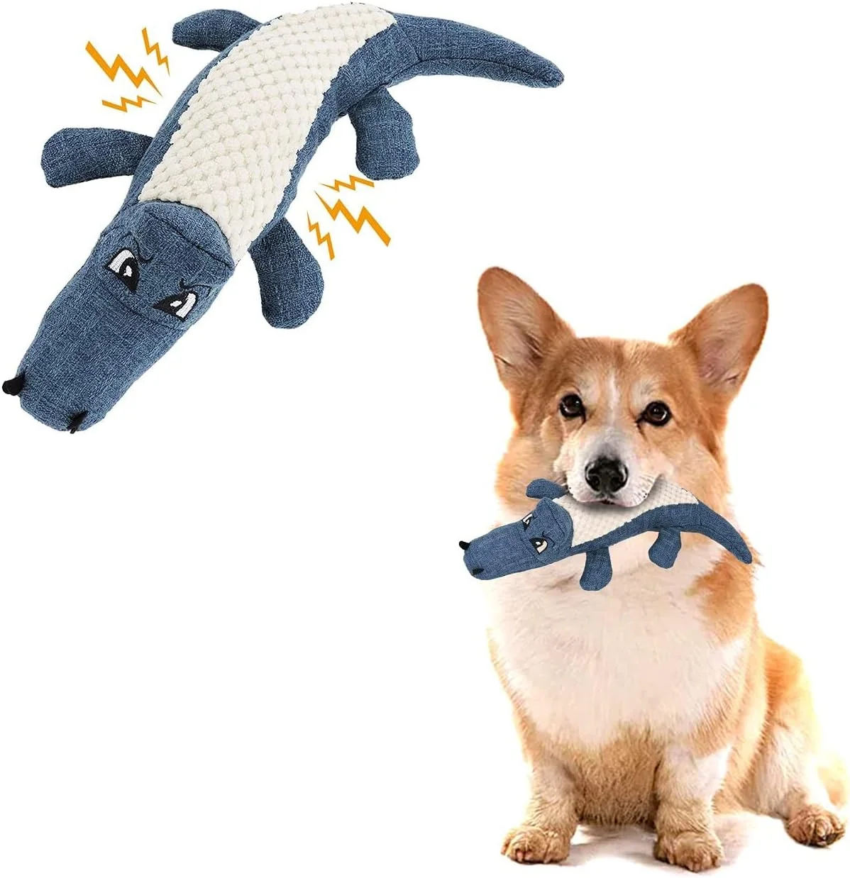 اسباب بازی جویدنی حیوانات خانگی، اسباب بازی های پولیشی صدادار، اسباب بازی پازلی آموزشی دندان، اسباب بازی جویدنی نرم پنبه ای به شکل تمساح، اسباب بازی های تعاملی خنده دار و بادوام برای آموزش و بازی سگ های کوچک و متوسط