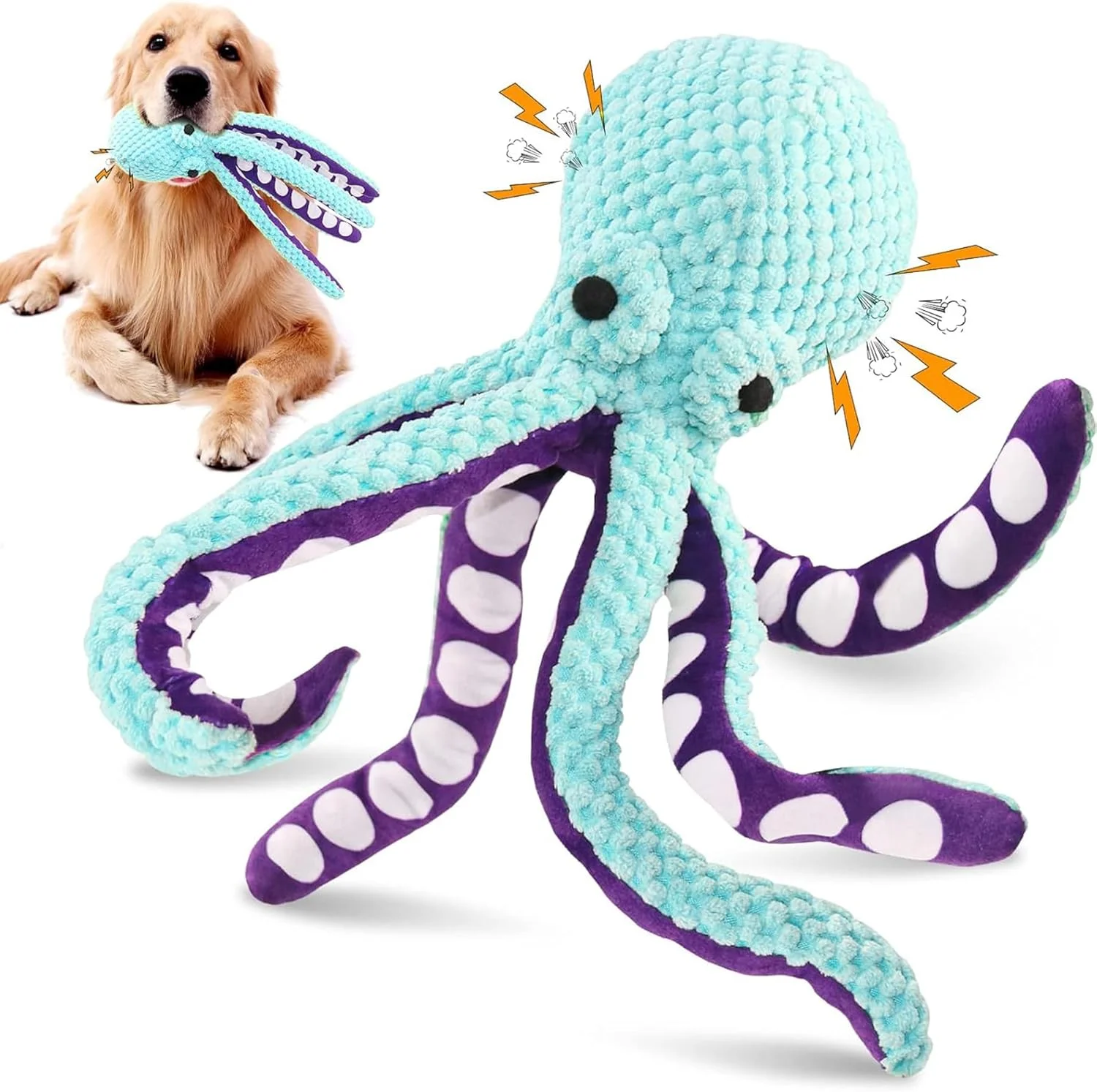 اسباب بازی سگ خانگی اختاپوس صدادار، اسباب بازی تعاملی سگ، اسباب بازی های جویدنی ضد اضطراب سگ از جنس پارچه های نرم و مخمل دار که می تواند دندان ها را برای سگ های کوچک، متوسط و بزرگ تمیز کند. اسباب بازی سگ خانگی اختاپوس صدادار، اسباب بازی تعاملی سگ، اسباب بازی های جویدنی ضد اضطراب سگ از جنس پارچه های نرم و مخمل دار که می تواند دندان ها را برای سگ های کوچک، متوسط و بزرگ تمیز کند.