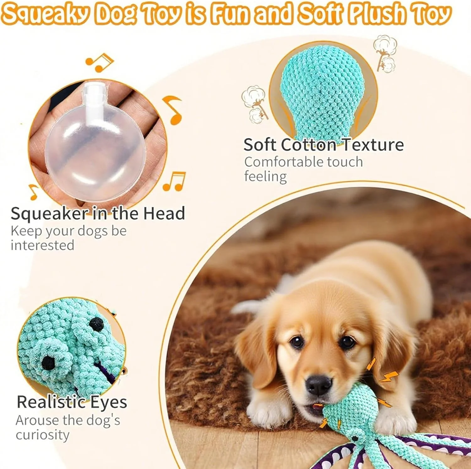 اسباب بازی سگ خانگی اختاپوس صدادار، اسباب بازی تعاملی سگ، اسباب بازی های جویدنی ضد اضطراب سگ از جنس پارچه های نرم و مخمل دار که می تواند دندان ها را برای سگ های کوچک، متوسط و بزرگ تمیز کند. اسباب بازی سگ خانگی اختاپوس صدادار، اسباب بازی تعاملی سگ، اسباب بازی های جویدنی ضد اضطراب سگ از جنس پارچه های نرم و مخمل دار که می تواند دندان ها را برای سگ های کوچک، متوسط و بزرگ تمیز کند.