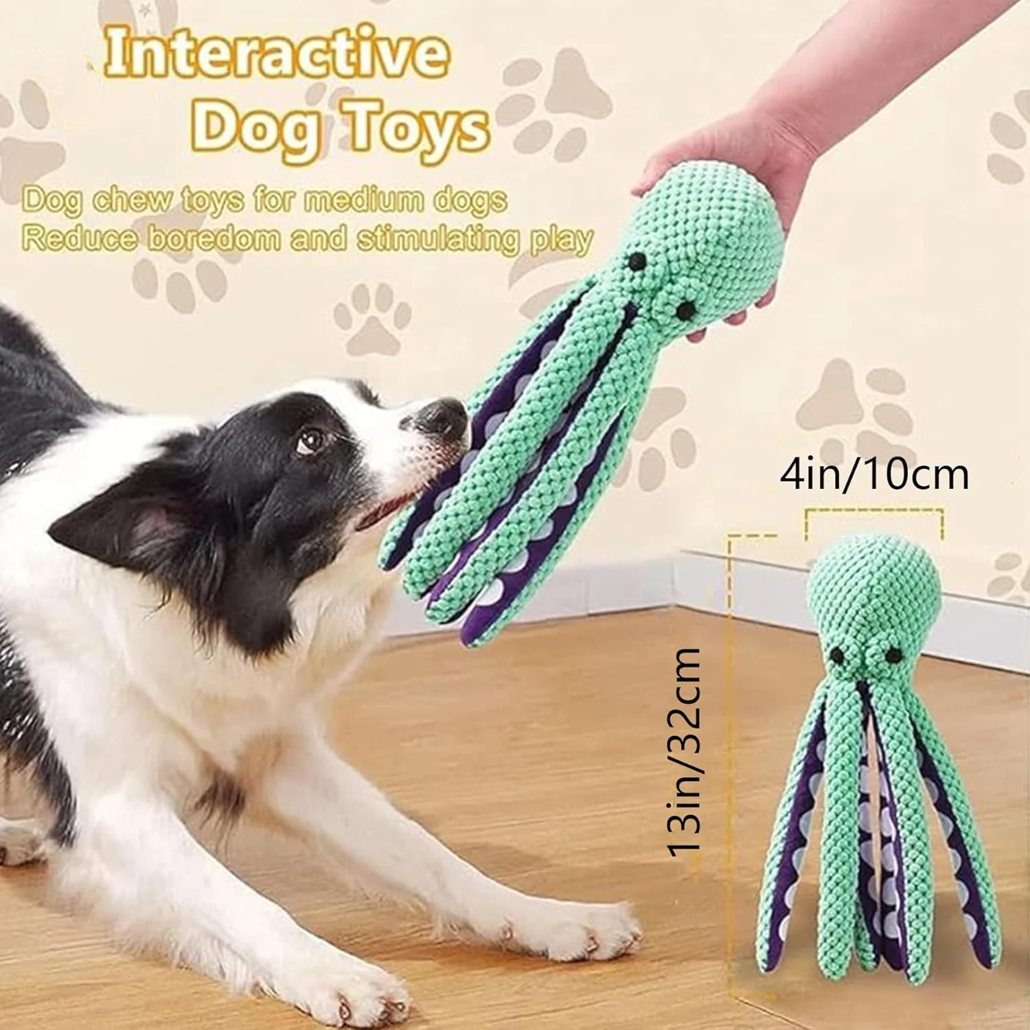 اسباب بازی سگ خانگی اختاپوس صدادار، اسباب بازی تعاملی سگ، اسباب بازی های جویدنی ضد اضطراب سگ از جنس پارچه های نرم و مخمل دار که می تواند دندان ها را برای سگ های کوچک، متوسط و بزرگ تمیز کند. اسباب بازی سگ خانگی اختاپوس صدادار، اسباب بازی تعاملی سگ، اسباب بازی های جویدنی ضد اضطراب سگ از جنس پارچه های نرم و مخمل دار که می تواند دندان ها را برای سگ های کوچک، متوسط و بزرگ تمیز کند.