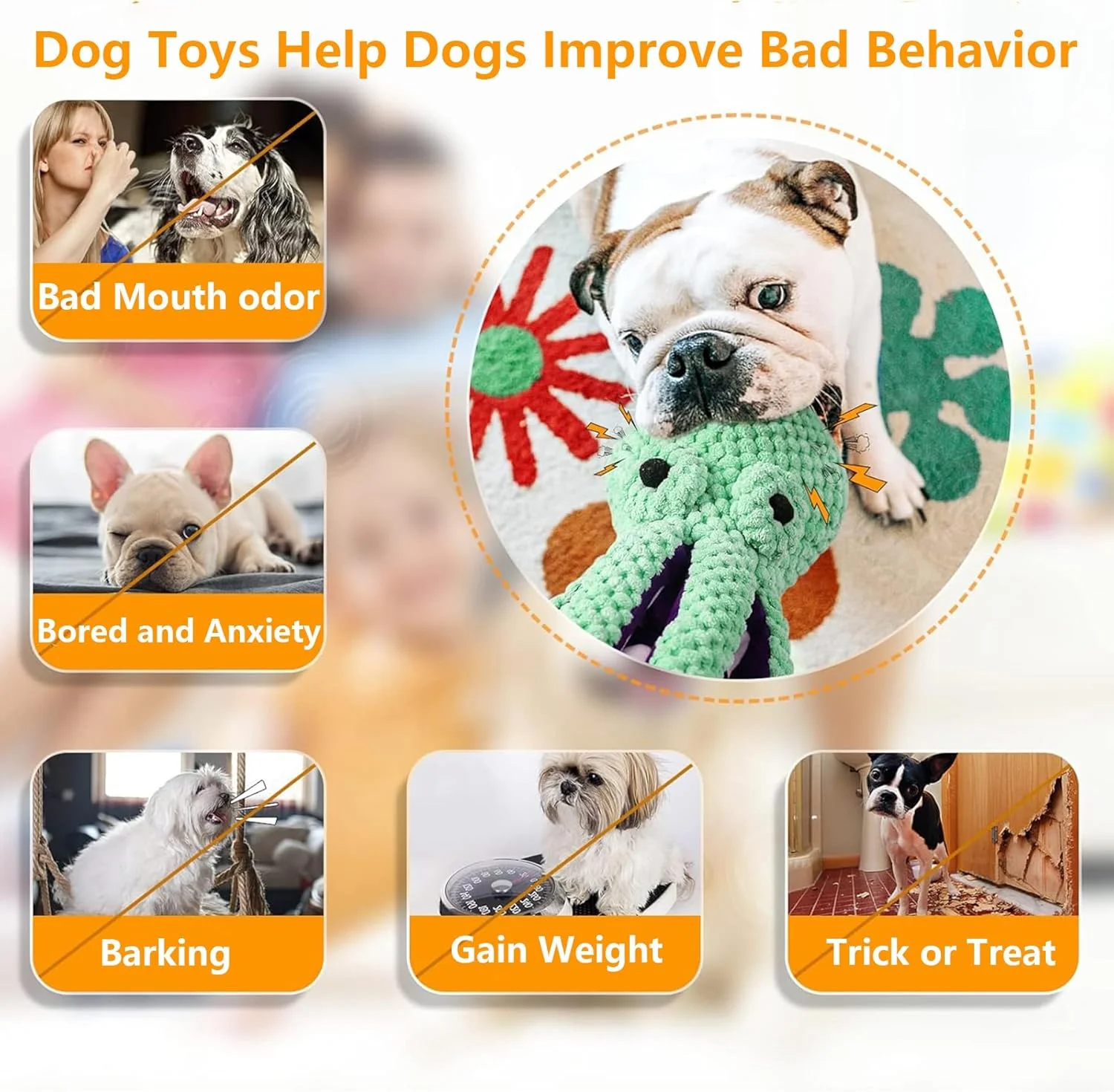 اسباب بازی سگ خانگی اختاپوس صدادار، اسباب بازی تعاملی سگ، اسباب بازی های جویدنی ضد اضطراب سگ از جنس پارچه های نرم و مخمل دار که می تواند دندان ها را برای سگ های کوچک، متوسط و بزرگ تمیز کند. اسباب بازی سگ خانگی اختاپوس صدادار، اسباب بازی تعاملی سگ، اسباب بازی های جویدنی ضد اضطراب سگ از جنس پارچه های نرم و مخمل دار که می تواند دندان ها را برای سگ های کوچک، متوسط و بزرگ تمیز کند.