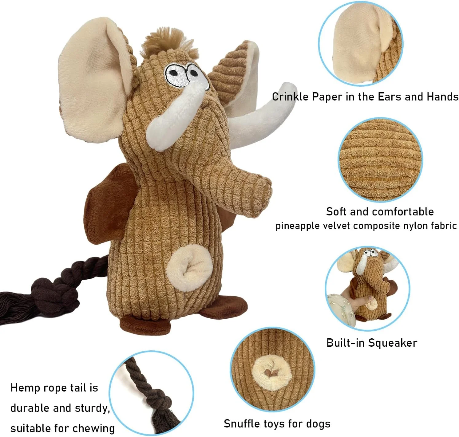 اسباب بازی سگ، اسباب بازی توله سگ، اسباب بازی حیوانات خانگی بامزه، اسباب بازی سگ فیل صدادار با کاغذ چروک، حیوانات عروسکی سگ مخمل دار، اسباب بازی جویدنی با طناب پنبه ای برای مشغول نگه داشتن سگ ها برای سگ های کوچک، متوسط و بزرگ (قهوه ای) اسباب بازی سگ، اسباب بازی توله سگ، اسباب بازی حیوانات خانگی بامزه، اسباب بازی سگ فیل صدادار با کاغذ چروک، حیوانات عروسکی سگ مخمل دار، اسباب بازی جویدنی با طناب پنبه ای برای مشغول نگه داشتن سگ ها برای سگ های کوچک، متوسط و بزرگ (قهوه ای)