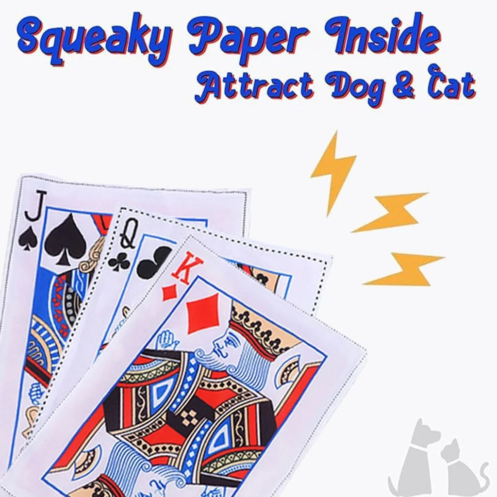 اسباب بازی سگ، اسباب بازی سگ پوکر خنده دار، اسباب بازی های جویدنی توله سگ، اسباب بازی های تعاملی جیر جیر کننده با کاغذ چروک برای توله سگ های کوچک و متوسط​​- بازی سرگرم کننده و جدید - هدایای جالب برای سگ شما، 5 عدد