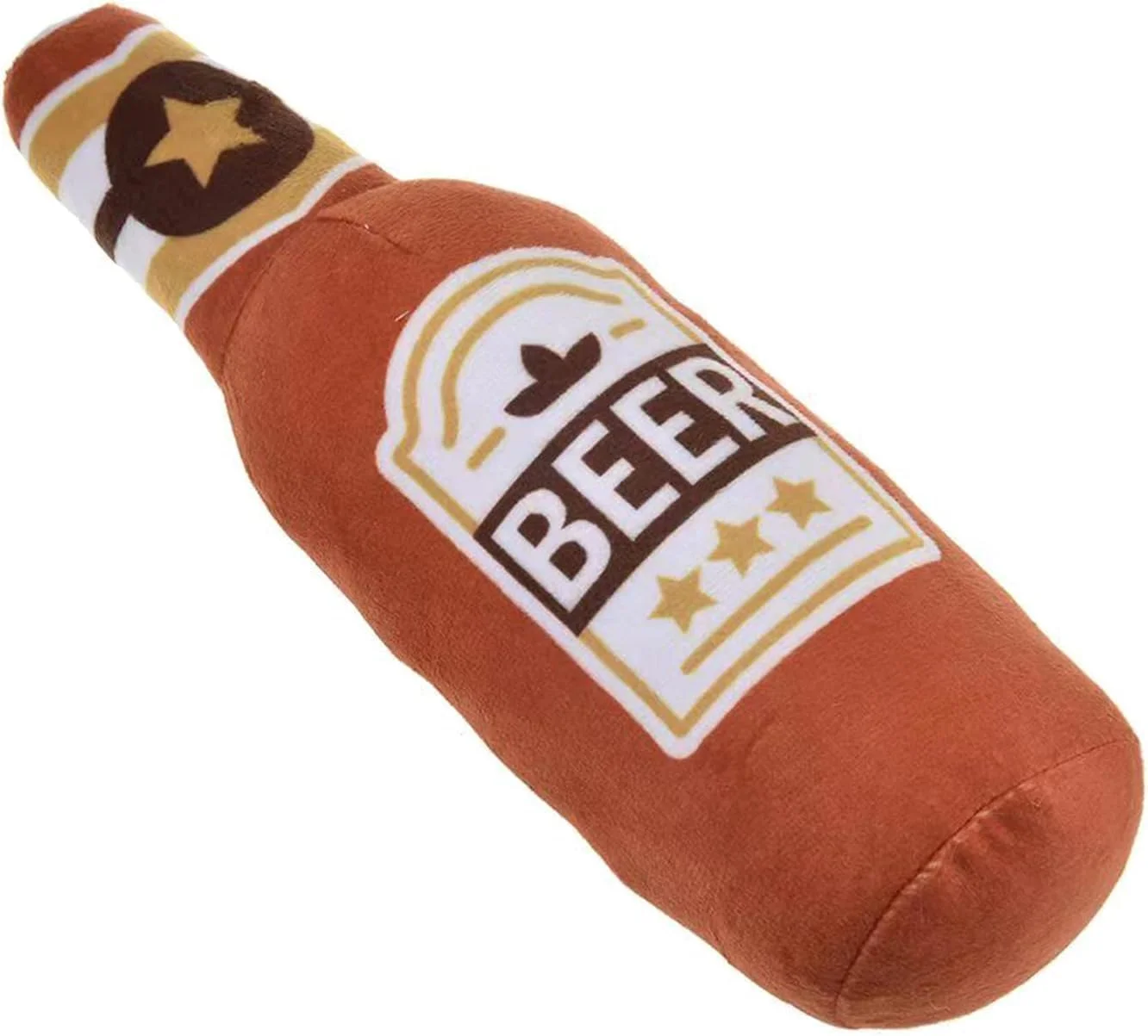 اسباب بازی سوت دار سگ، اسباب بازی جویدنی نرم پولیشی به شکل بطری آبجو با صدای جیر جیر برای سگ های متوسط و کوچک اسباب بازی سوت دار سگ، اسباب بازی جویدنی نرم پولیشی به شکل بطری آبجو با صدای جیر جیر برای سگ های متوسط و کوچک