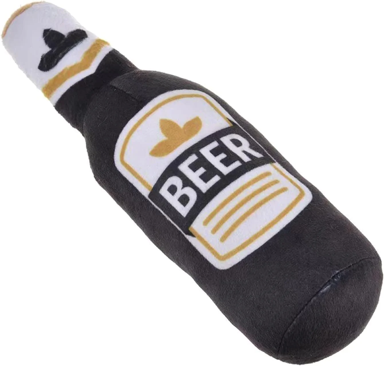 اسباب بازی سوت دار سگ، اسباب بازی جویدنی نرم پولیشی به شکل بطری آبجو با صدای جیر جیر برای سگ های متوسط و کوچک اسباب بازی سوت دار سگ، اسباب بازی جویدنی نرم پولیشی به شکل بطری آبجو با صدای جیر جیر برای سگ های متوسط و کوچک