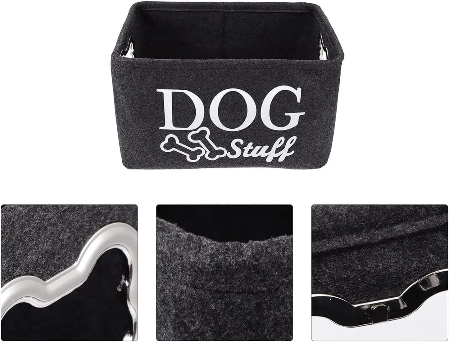 جعبه اسباب بازی سگ X spring، جعبه نگهداری تاشو مشکی با دستگیره، سازمان دهنده بزرگ اسباب بازی حیوانات خانگی برای سگ ها و گربه ها، ایده آل برای دکوراسیون منزل اتاق نشیمن و سازماندهی لوازم جانبی حیوانات خانگی