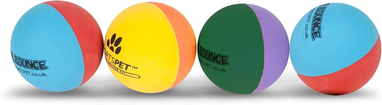 توپ های سگ مینی بانس اسپورتزپت - توپ های لاستیکی ممتاز برای توله سگ ها (45 میلی متر)